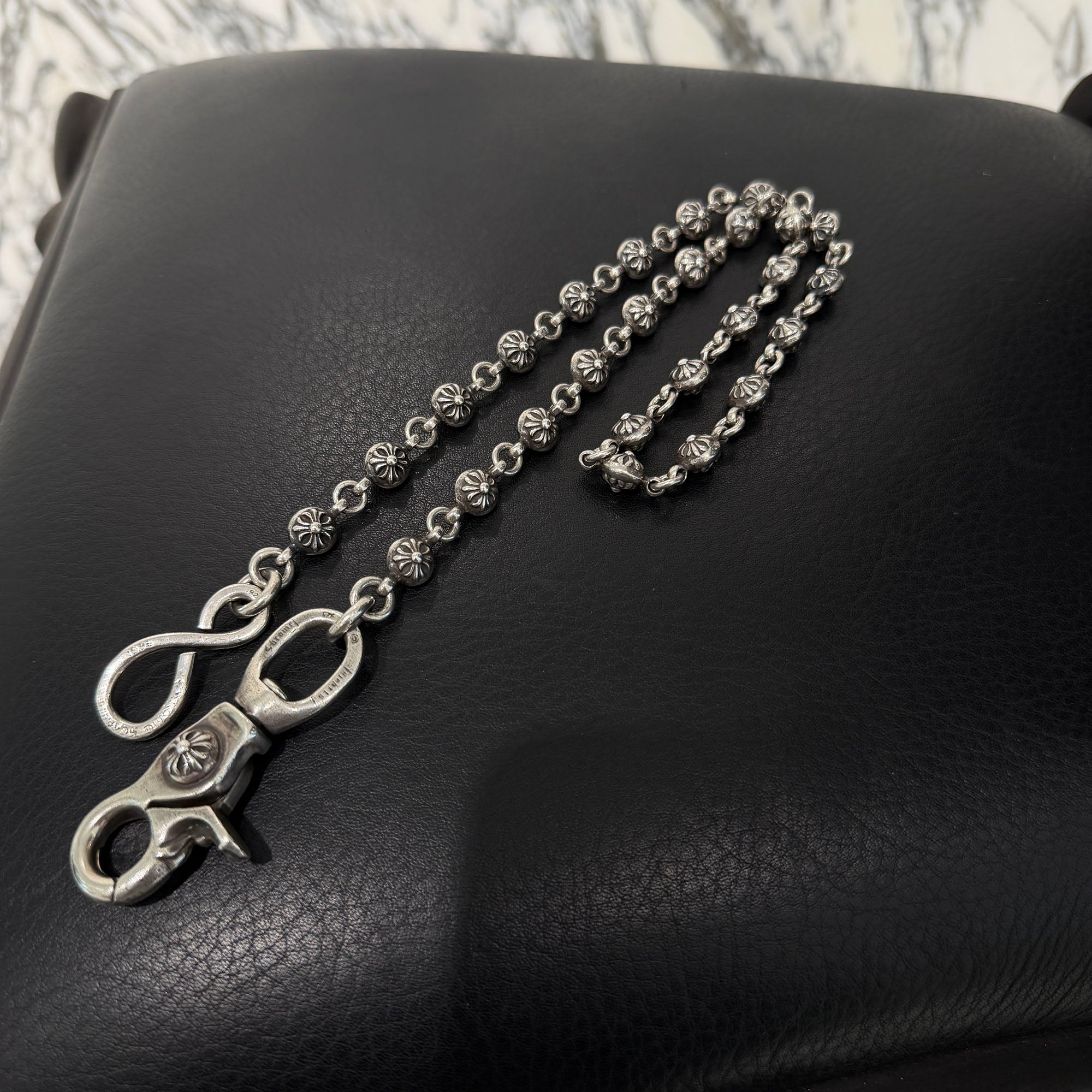 papikoクロムハーツ 1クリップ クロスボール1#ウォレットチェーン CHROME HEARTS 1 CLIP Cross Ball Wallet Chain クロムハーツ 1