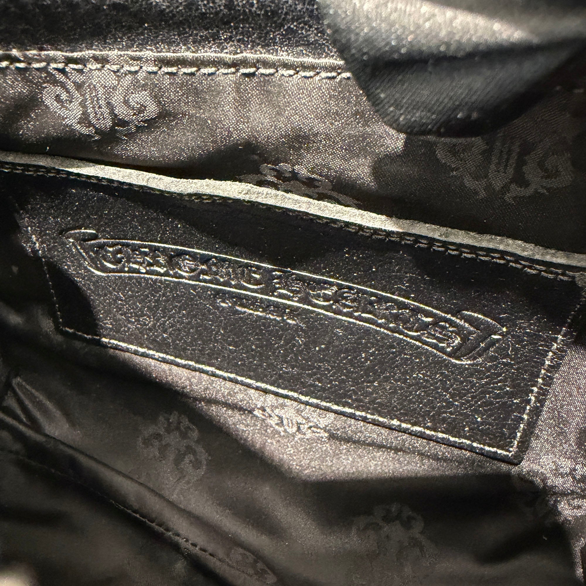 CHROME HEARTS DOG ADAMS CH Cross Leather Shoulder Hand Bag クロムハーツ ドッグアダムズ CHクロス レザー ショルダー ハンドバッグ