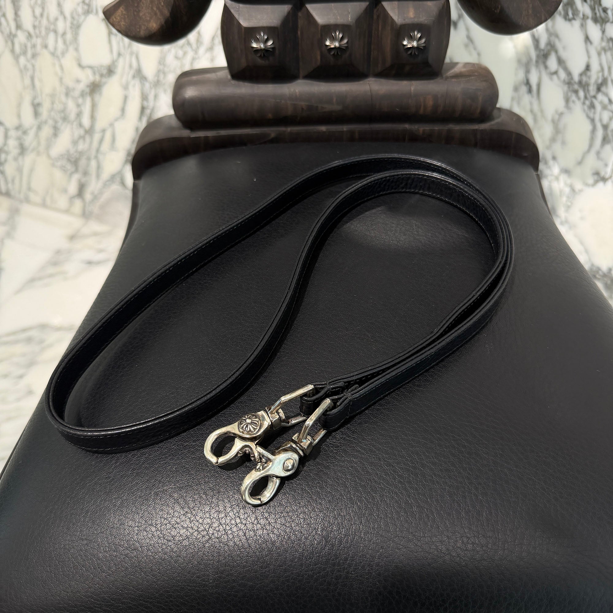 CHROME HEARTS DOG ADAMS CH Cross Leather Shoulder Hand Bag クロムハーツ ドッグアダムズ CHクロス レザー ショルダー ハンドバッグ