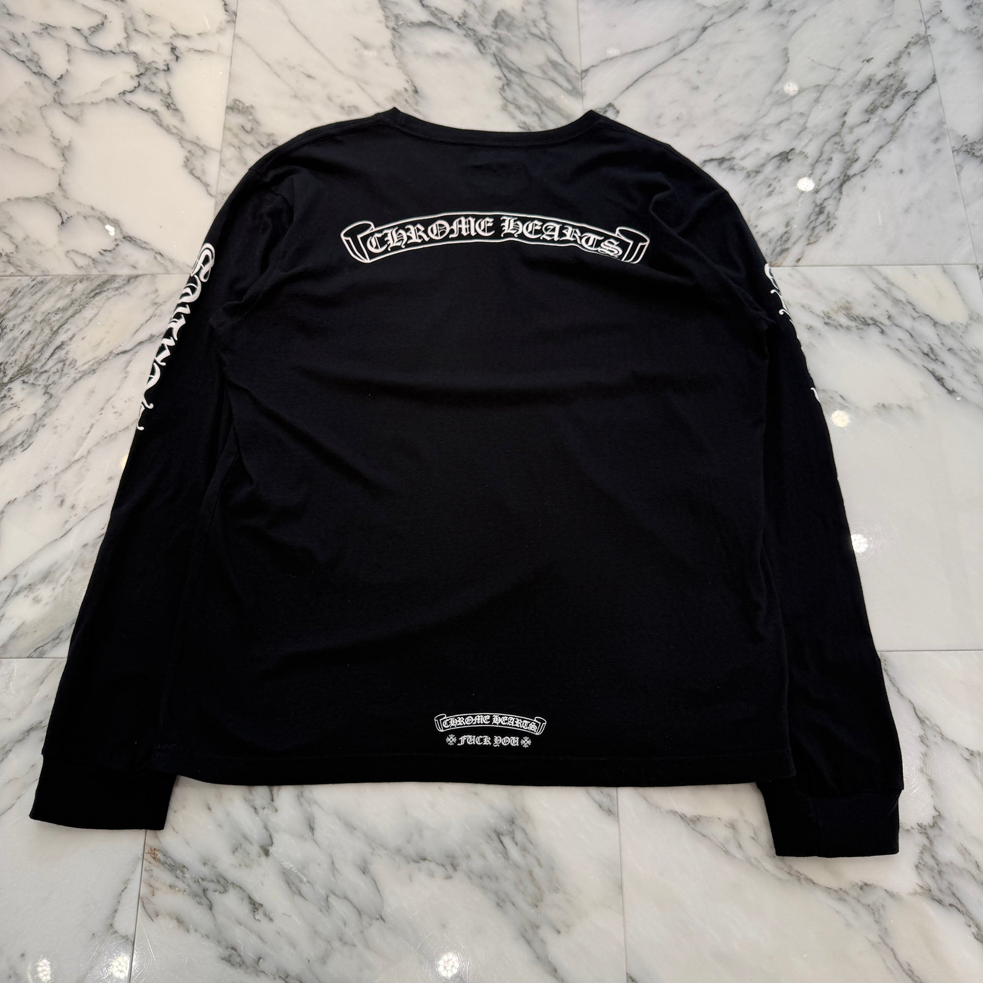 CHROME HEARTS Back Scroll Fuck You Long Sleeve Tee Size L クロムハーツ バックスクロール ファックユー ロングスリーブ Tシャツ サイズL