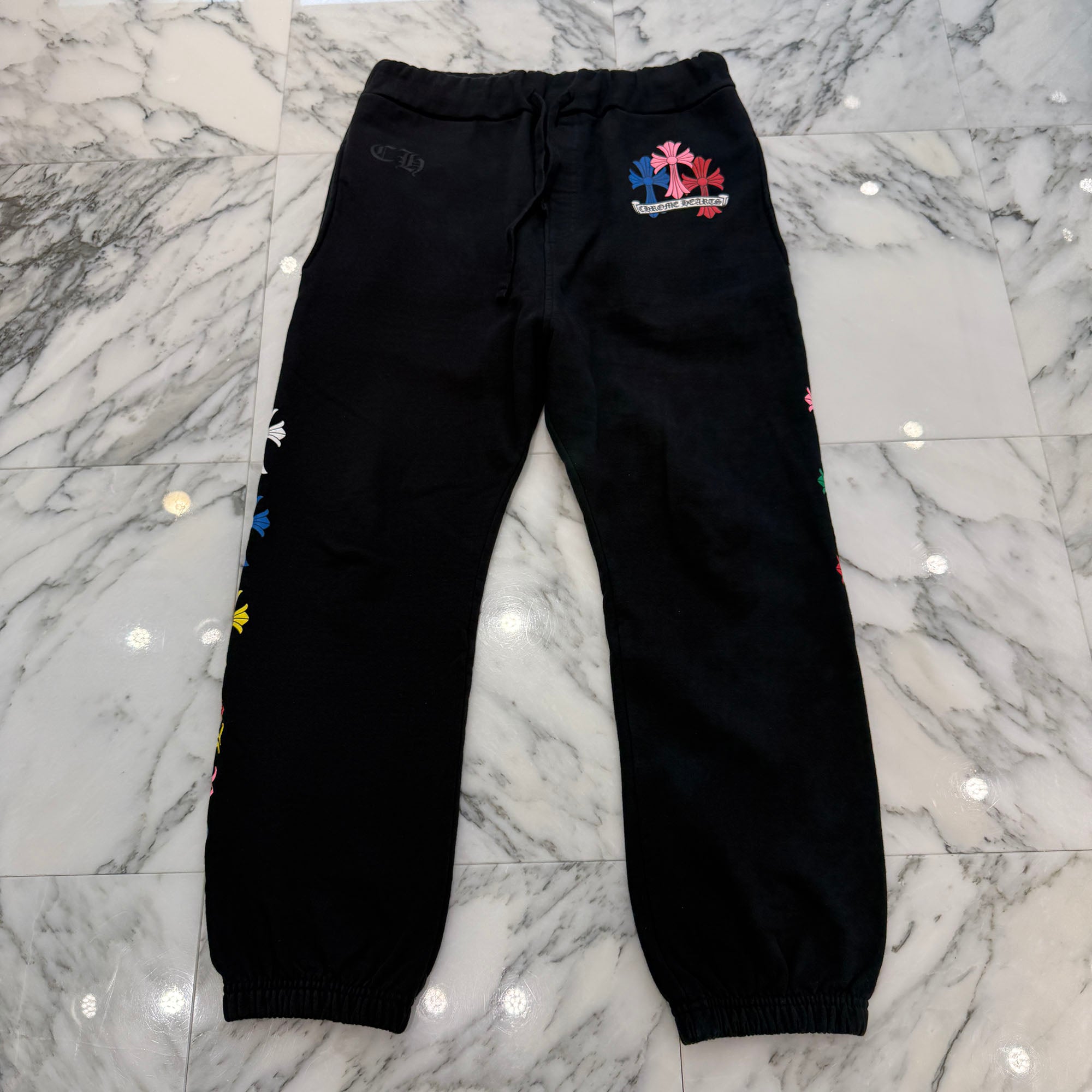 CHROME HEARTS MLTCOL CEM Sweat Long Pants Size M クロムハーツ マルチカラー セメタリークロス スウェットロングパンツ サイズM