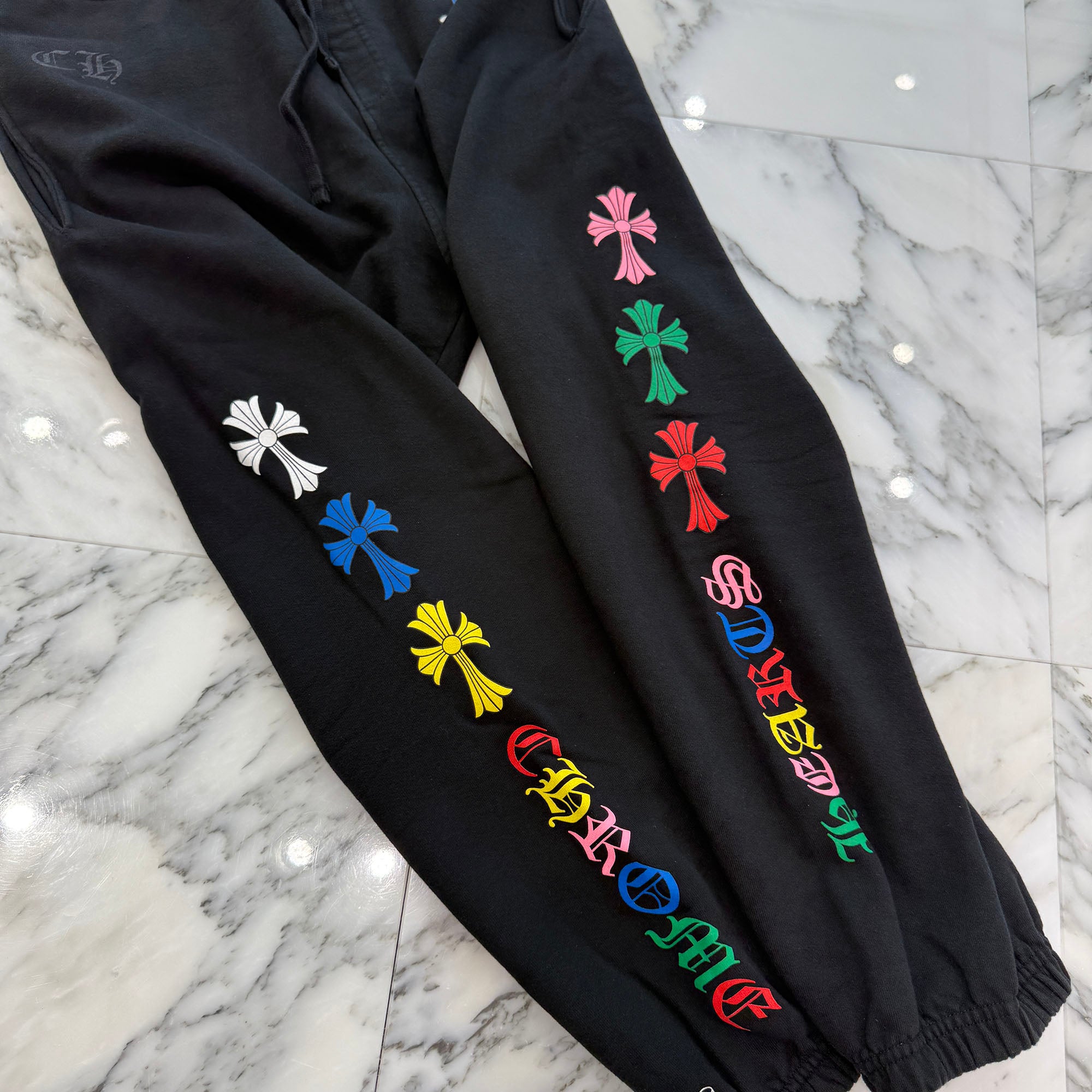 CHROME HEARTS MLTCOL CEM Sweat Long Pants Size M クロムハーツ マルチカラー セメタリークロス スウェットロングパンツ サイズM