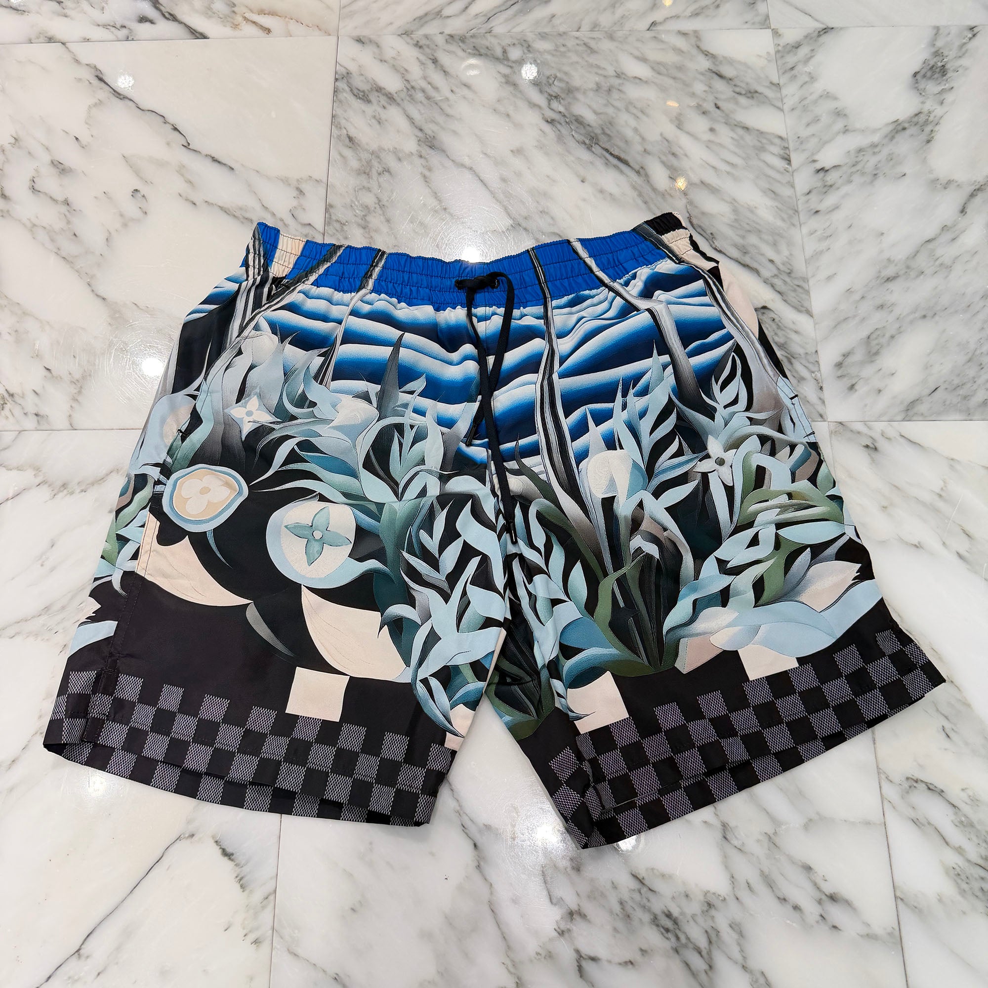 LOUIS VUITTON 2024SS Printed Nylon Swim Shorts HRW01W Size XS ルイヴィトン プリント ナイロン スイムショーツ サイズXS