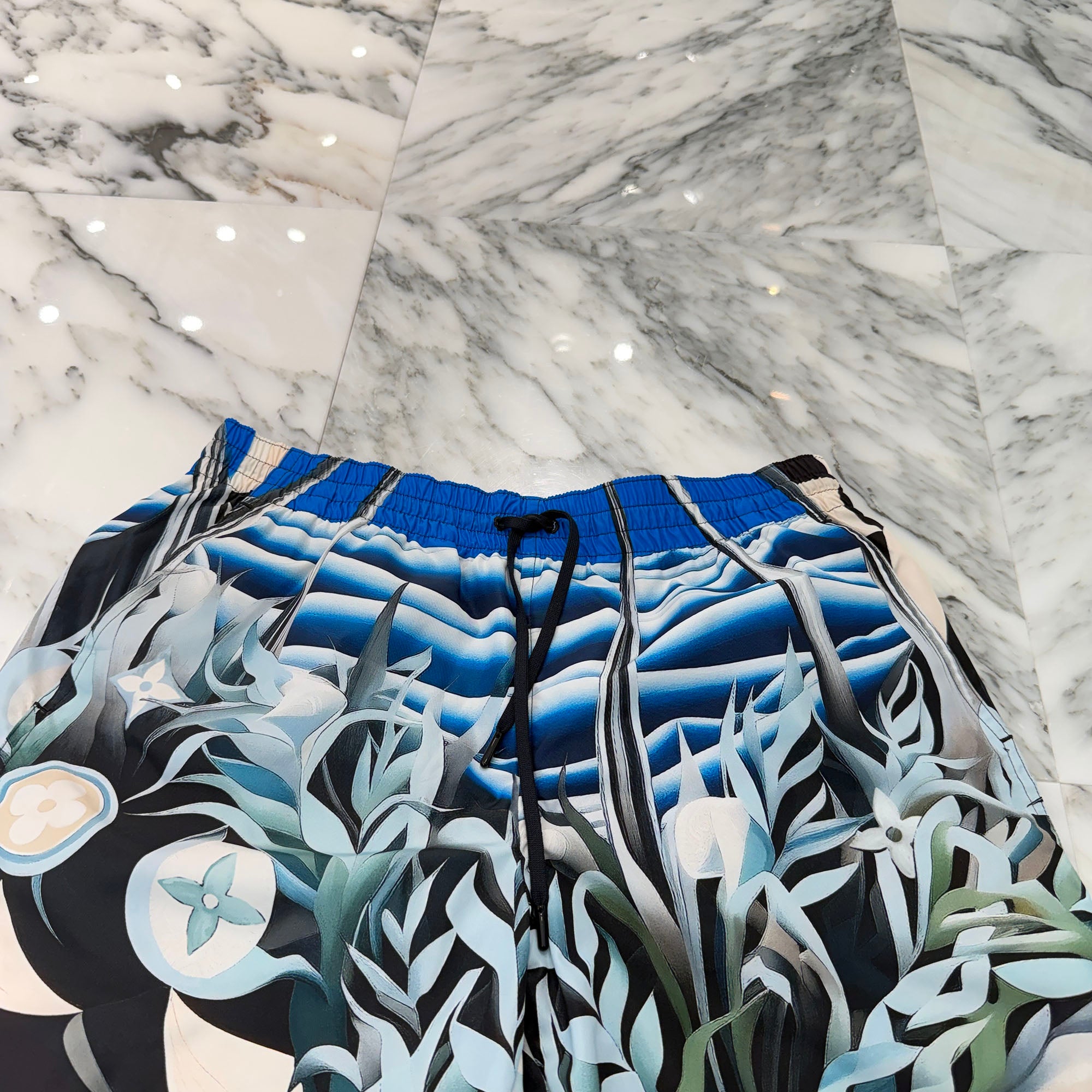 LOUIS VUITTON 2024SS Printed Nylon Swim Shorts HRW01W Size XS ルイヴィトン プリント ナイロン スイムショーツ サイズXS