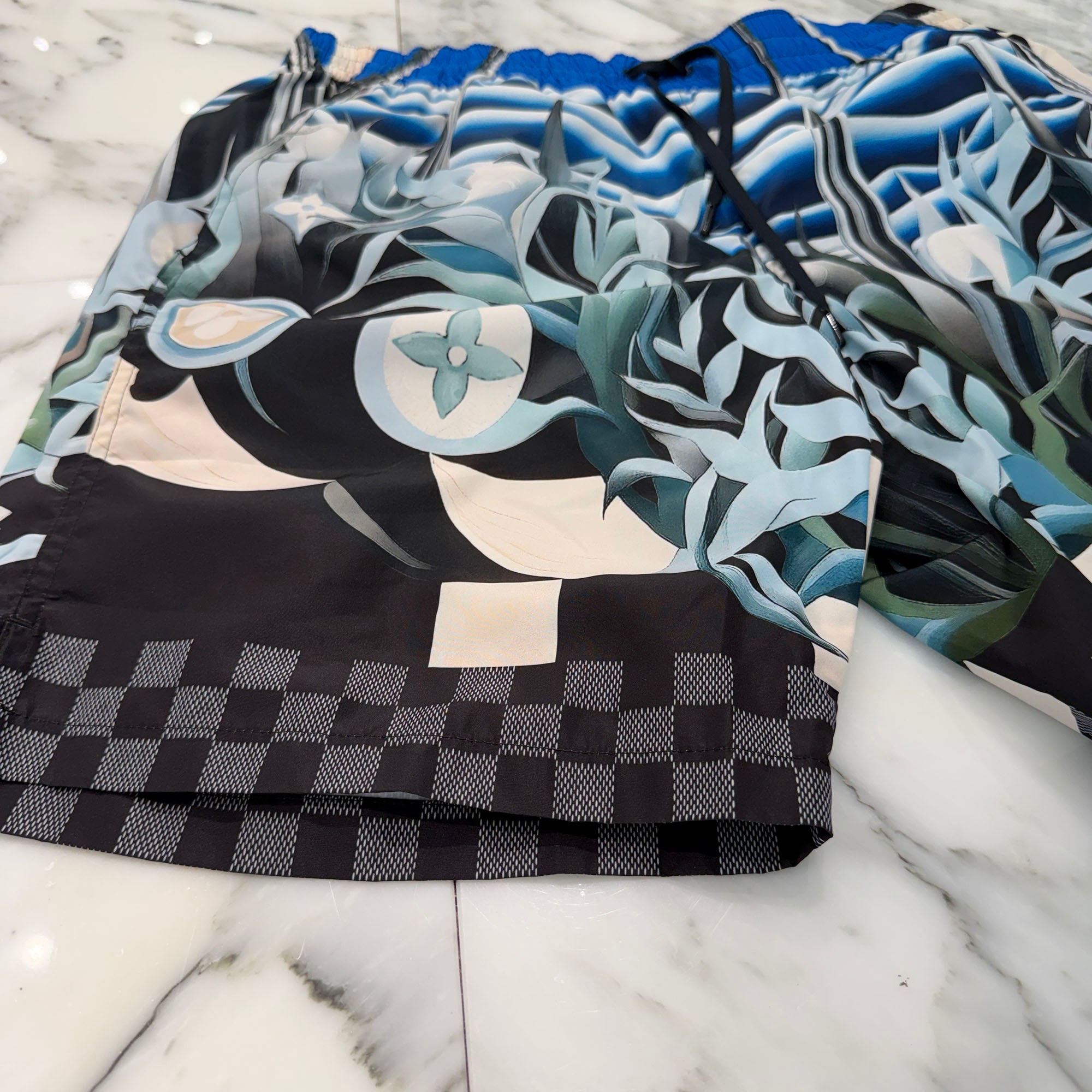 LOUIS VUITTON 2024SS Printed Nylon Swim Shorts HRW01W Size XS ルイヴィトン プリント ナイロン スイムショーツ サイズXS