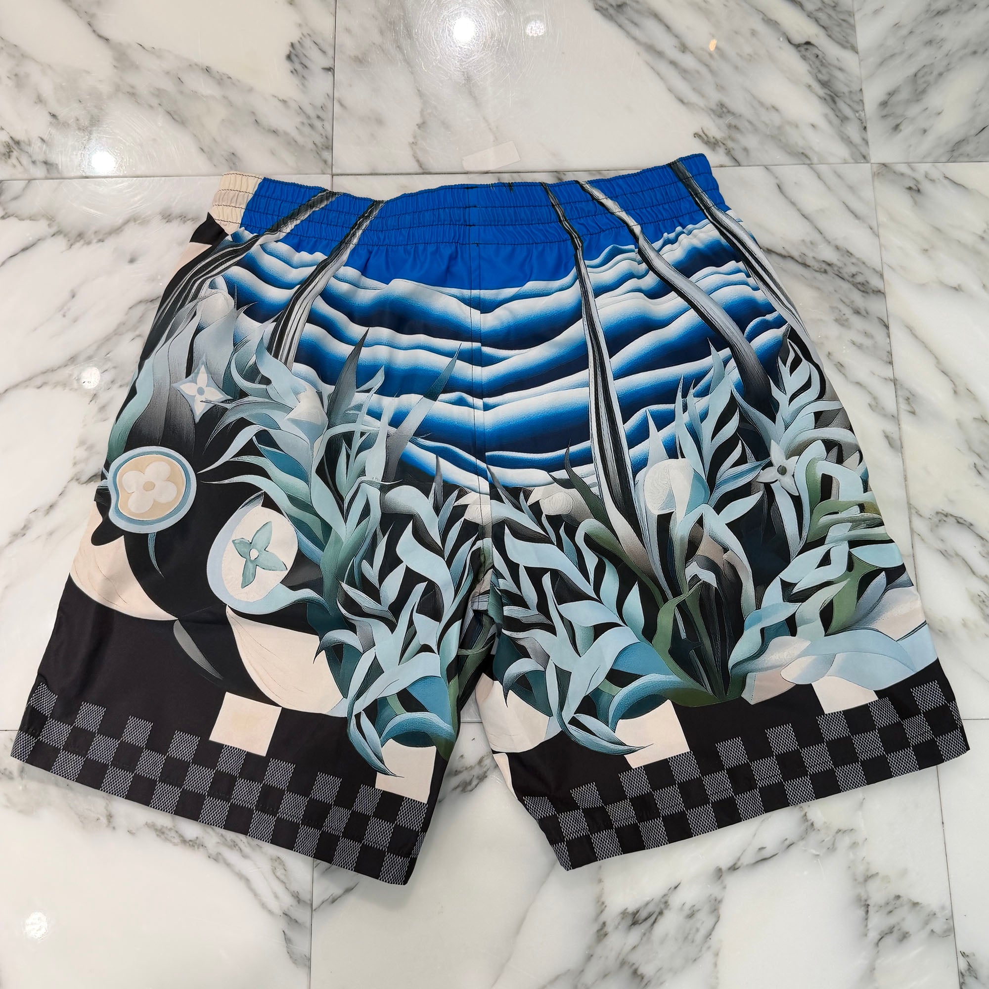 LOUIS VUITTON 2024SS Printed Nylon Swim Shorts HRW01W Size XS ルイヴィトン プリント ナイロン スイムショーツ サイズXS