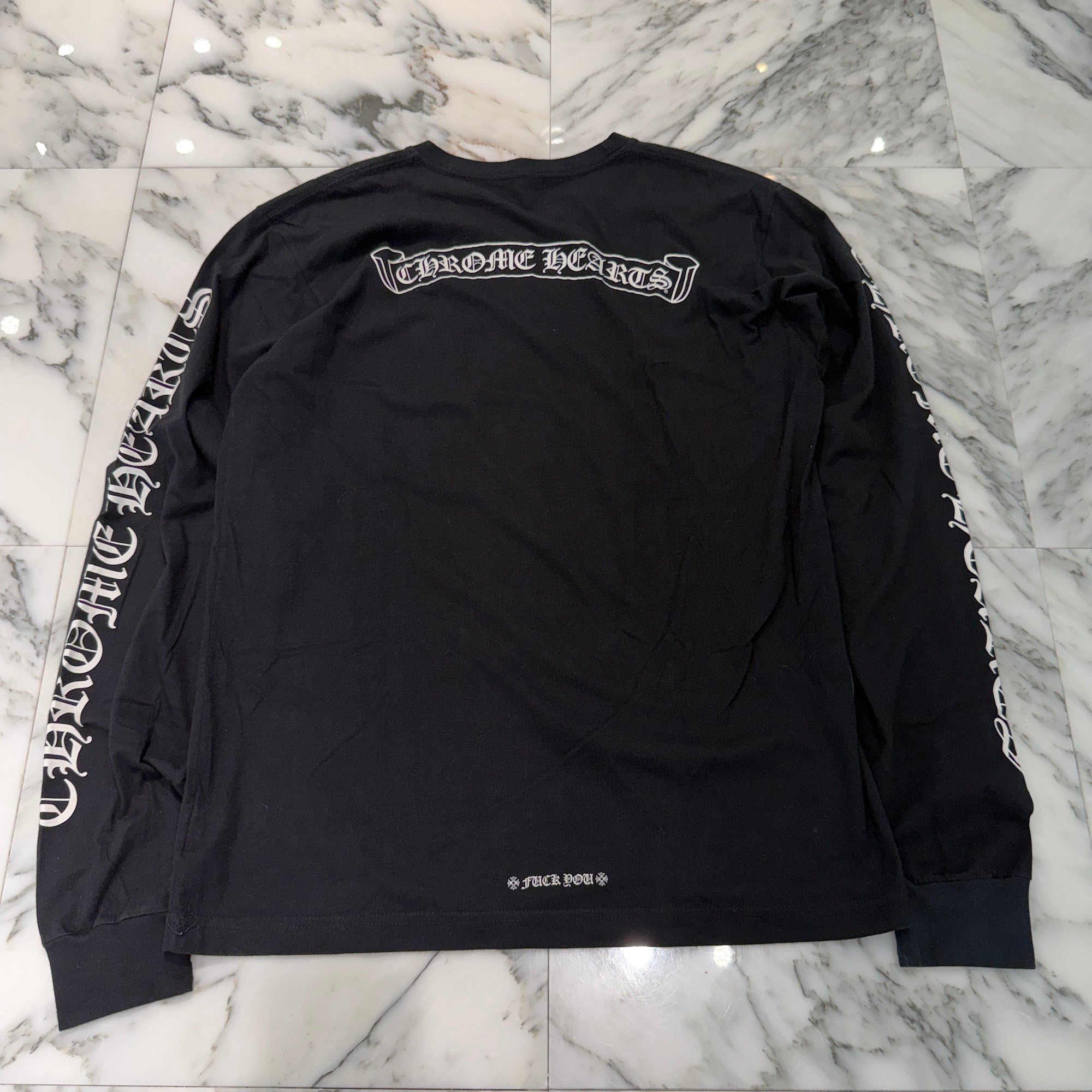 CHROME HEARTS Back Scroll Fuck You Long Sleeve Tee Size L クロムハーツ バックスクロール ファックユー ロングスリーブ Tシャツ サイズL