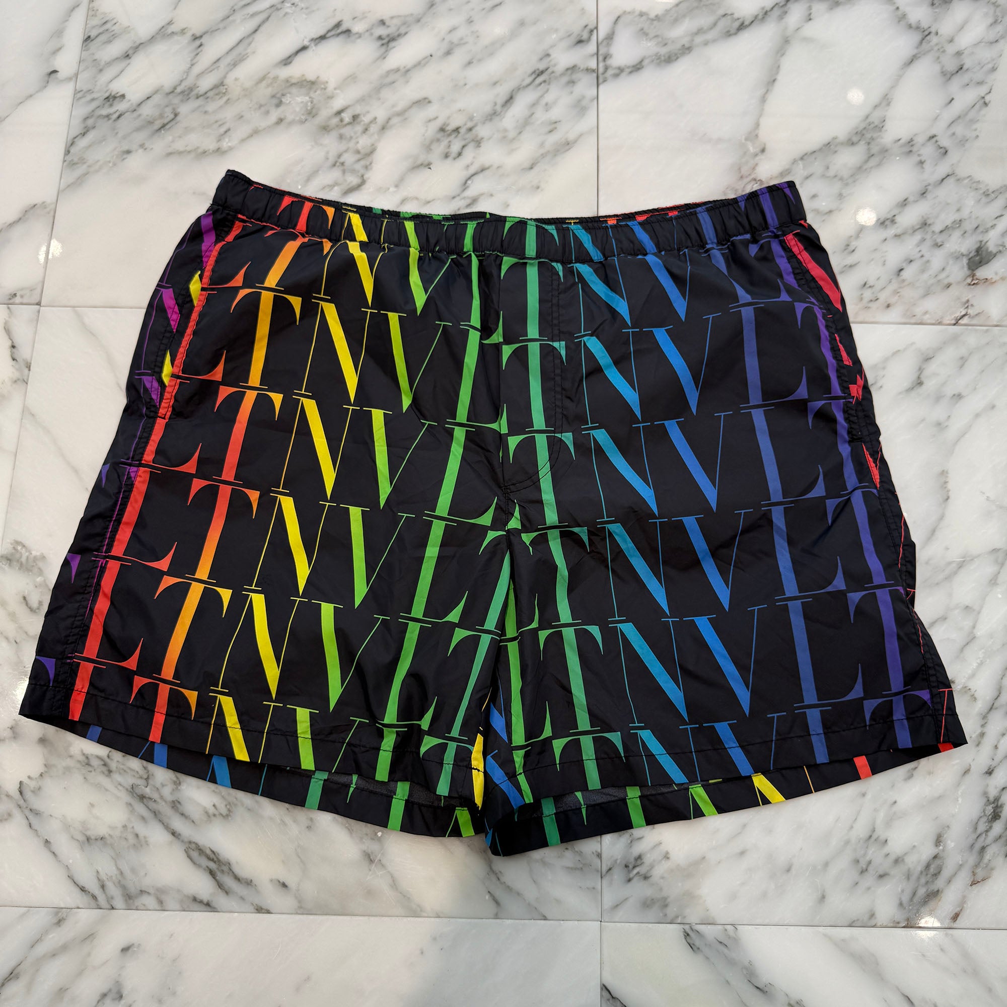 VALENTINO 2021SS VLTN TIMES Print Swim Shorts VV3UH0286G0 Size 48 ヴァレンティノ VLTNタイムズプリント スイムショーツ サイズ48