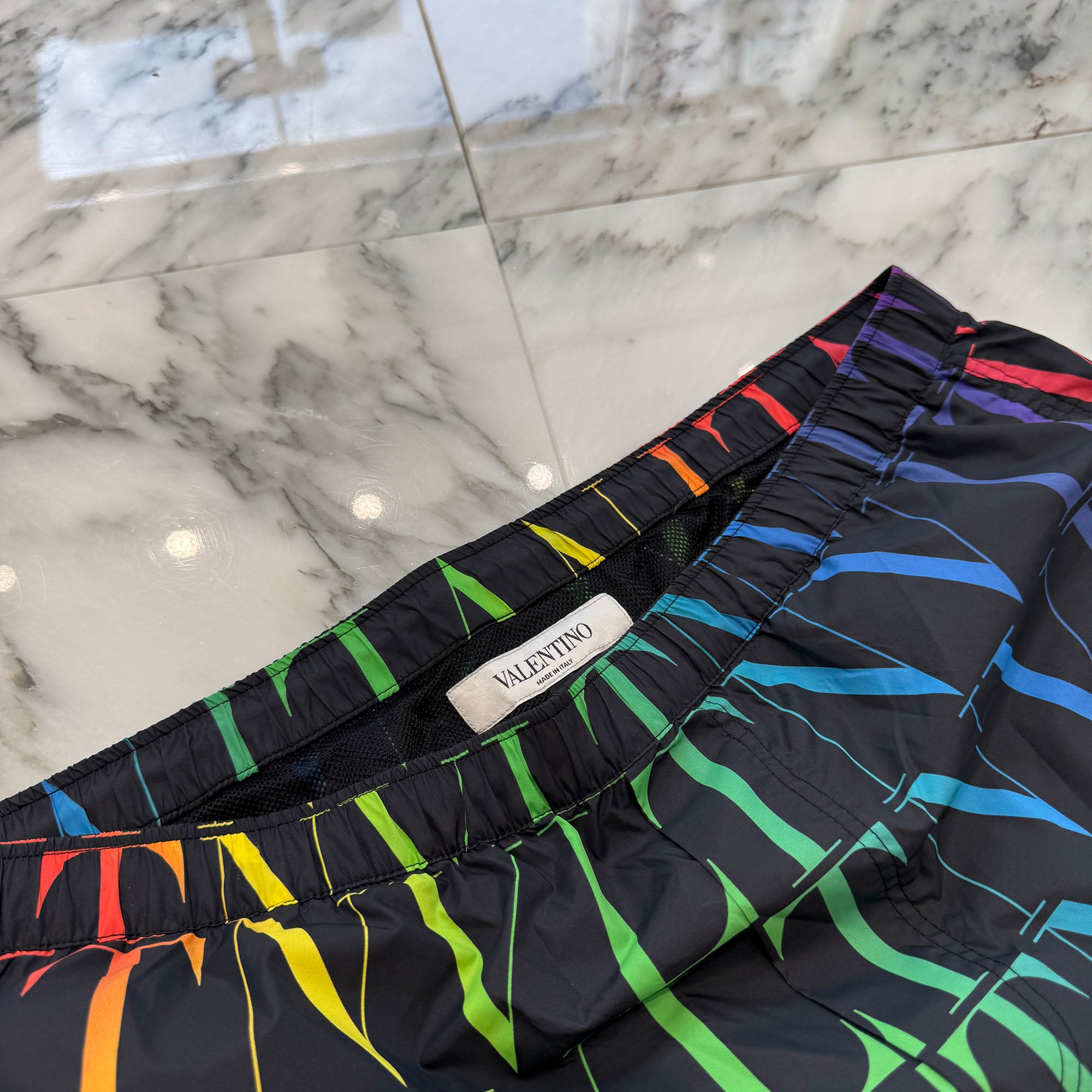 VALENTINO 2021SS VLTN TIMES Print Swim Shorts VV3UH0286G0 Size 48 ヴァレンティノ VLTNタイムズプリント スイムショーツ サイズ48