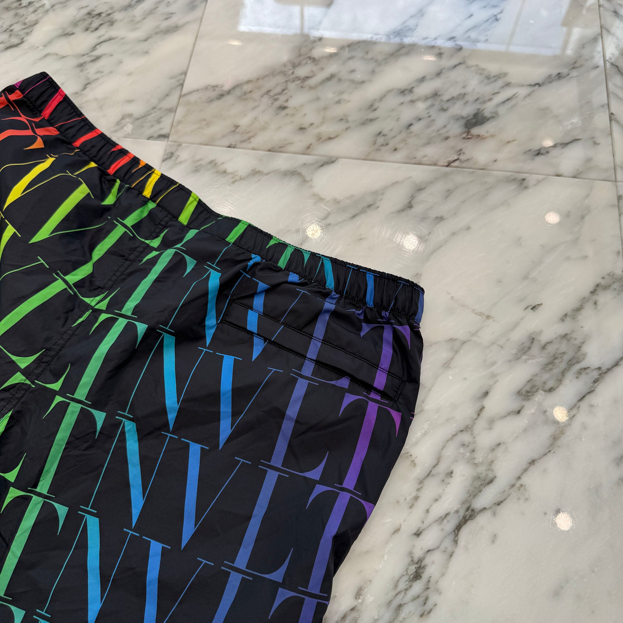 VALENTINO 2021SS VLTN TIMES Print Swim Shorts VV3UH0286G0 Size 48 ヴァレンティノ VLTNタイムズプリント スイムショーツ サイズ48