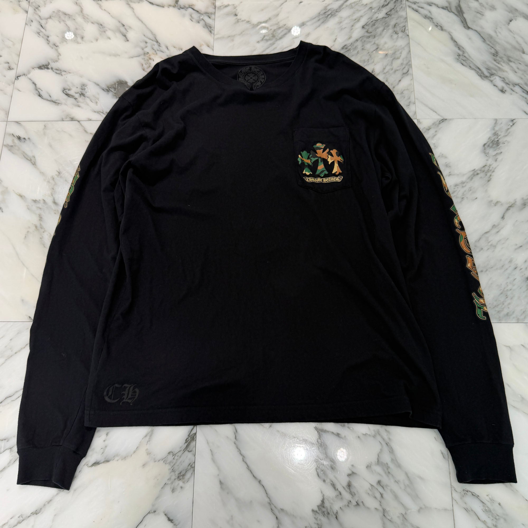 CHROME HEARTS Camo Horseshoe Long Sleeve Tee Size XL クロムハーツ カモ ホースシュー ロングスリーブ ティーシャツ サイズXL