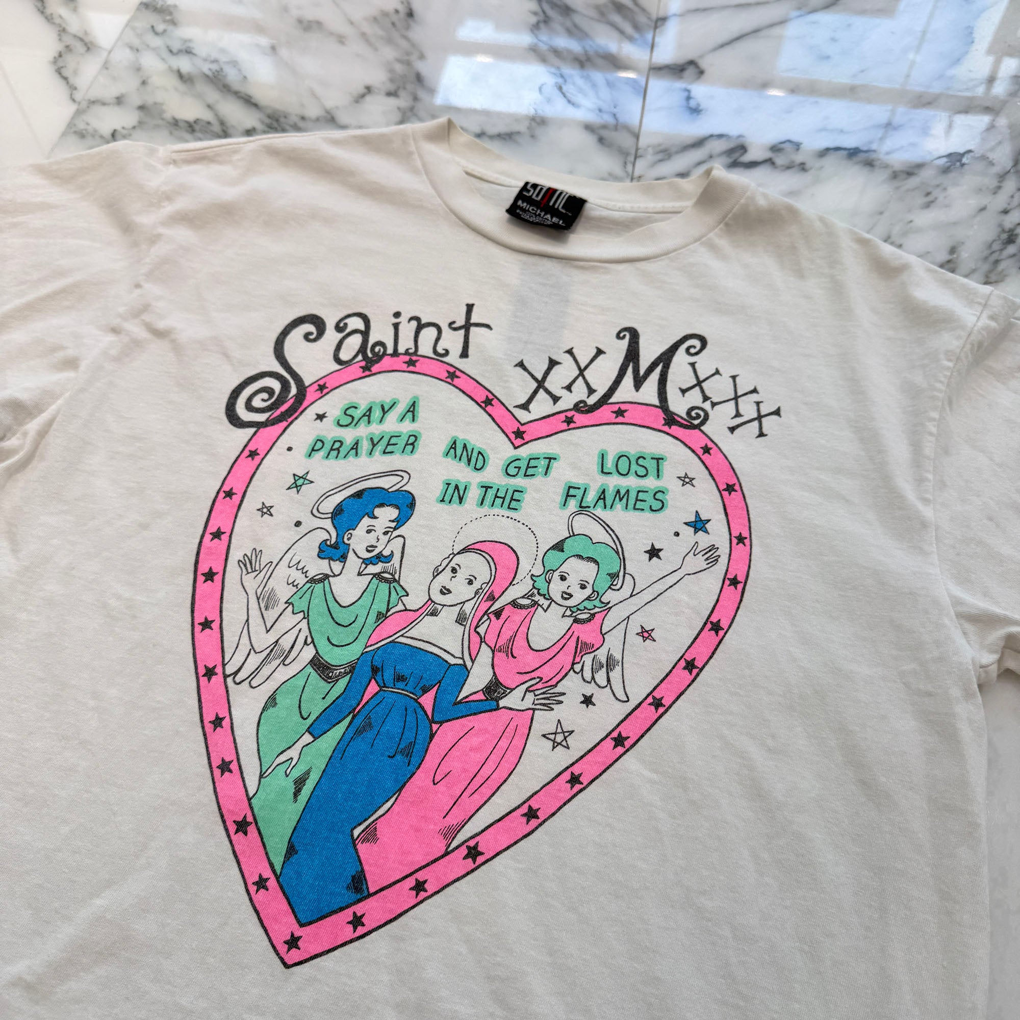 SAINT Mxxxxxx 2021AW "MARIA" S/S Tee SM-A21-0000-005 Size L セントマイケル "マリア" Tシャツ サイズL
