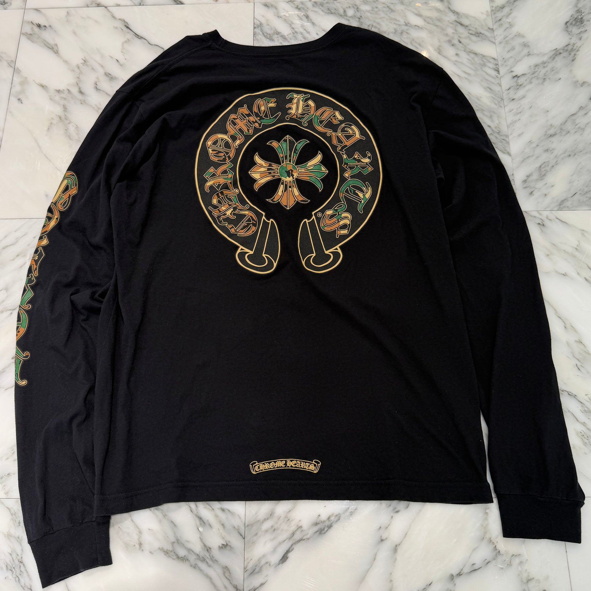 CHROME HEARTS Camo Horseshoe Long Sleeve Tee Size XL クロムハーツ カモ ホースシュー ロングスリーブ ティーシャツ サイズXL