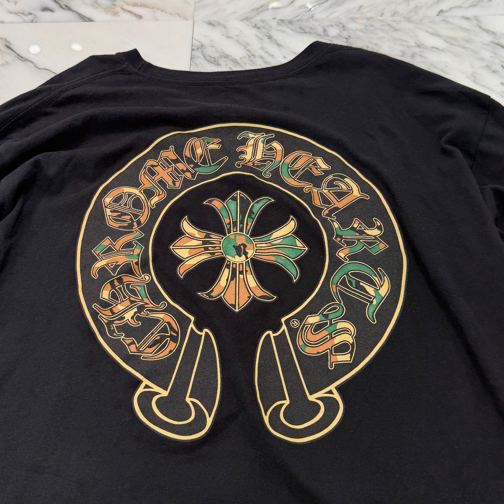 CHROME HEARTS Camo Horseshoe Long Sleeve Tee Size XL クロムハーツ カモ ホースシュー ロングスリーブ ティーシャツ サイズXL