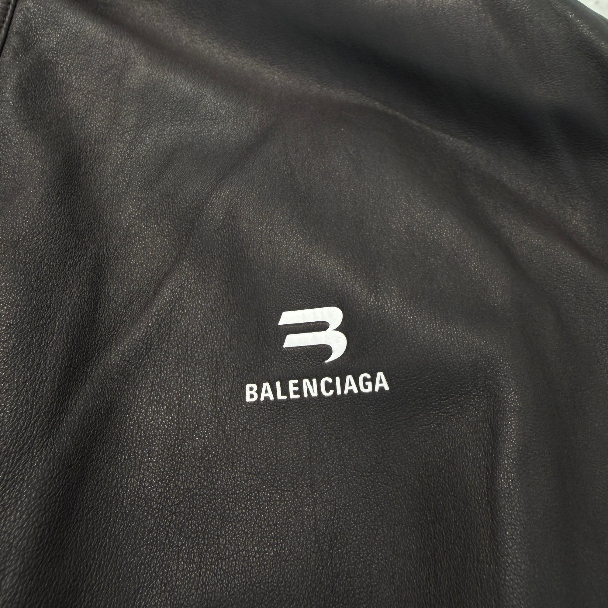 BALENCIAGA 2022AW Sporty B Leather Taxi Jacket 719225 TLS01 Size 44 バレンシアガ スポーティB レザー タクシー ジャケット サイズ44