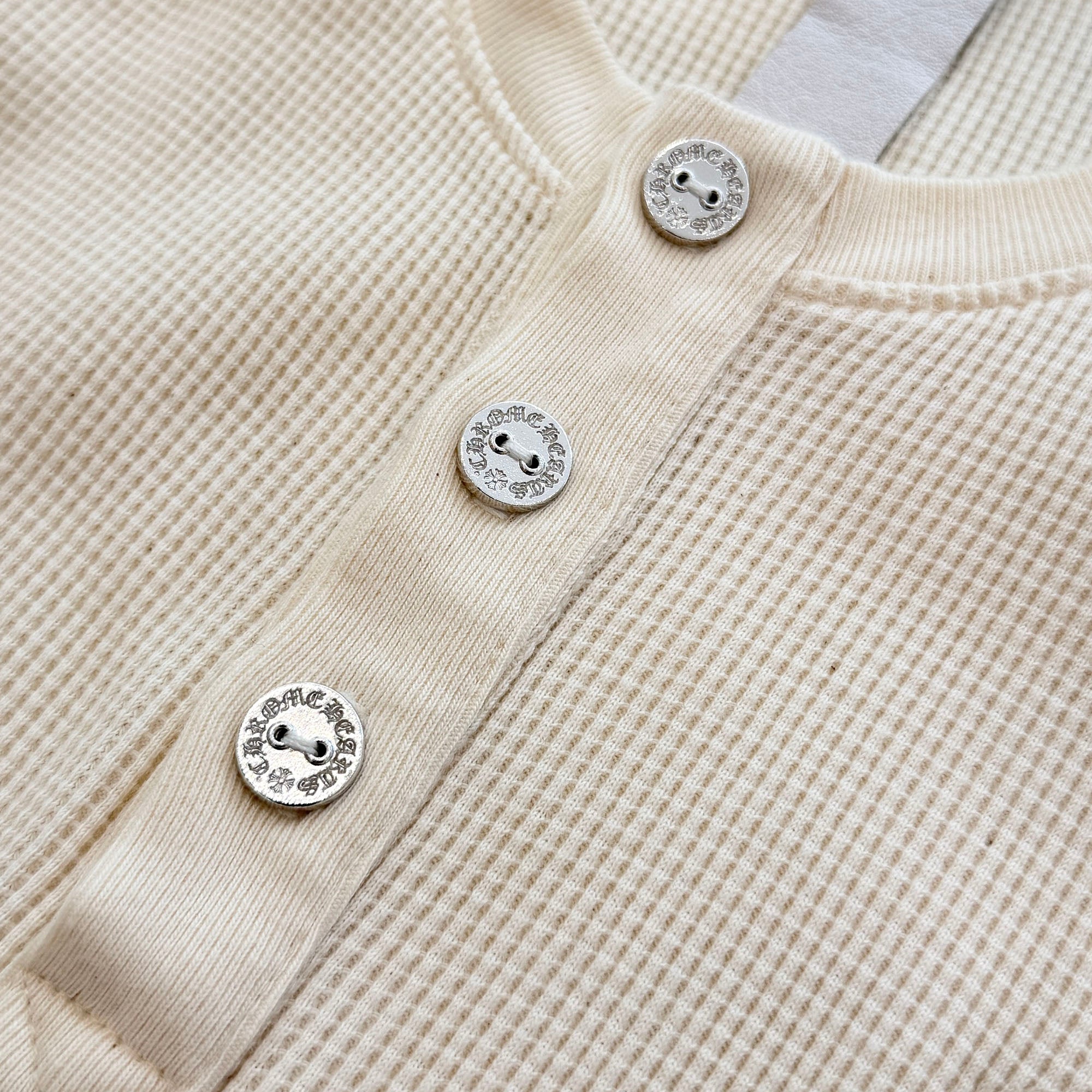 CHROME HEARTS Y NOT CH Embroidery Henry Neck Long Sleeve Tee Size M クロムハーツ ワイノット CH刺繍 ヘンリーネック ロングスリーブTシャツ サイズM