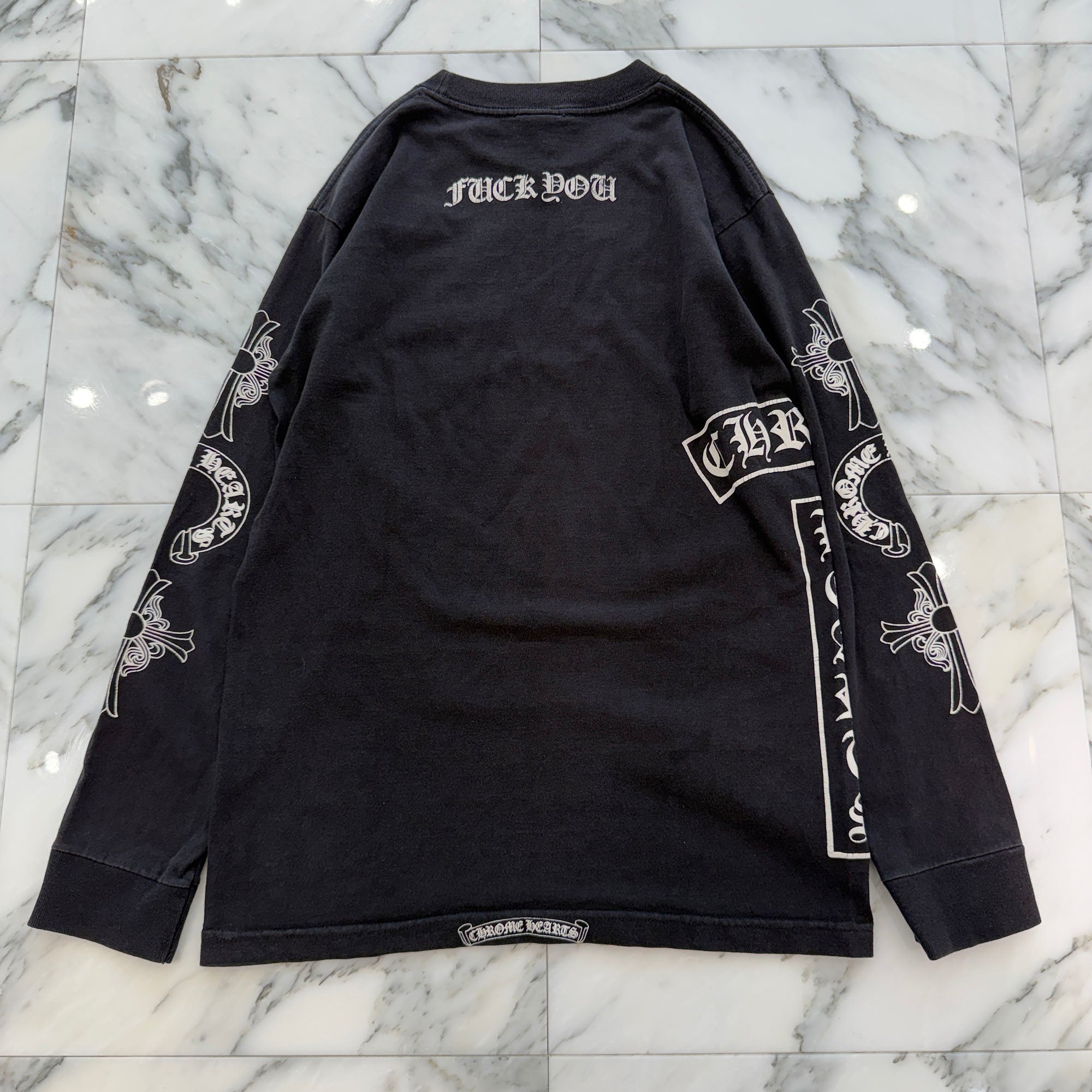 CHROME HEARTS Arm Multi Logo Long Sleeve Tee Size M クロムハーツ アームマルチロゴ ロングスリーブTシャツ サイズM