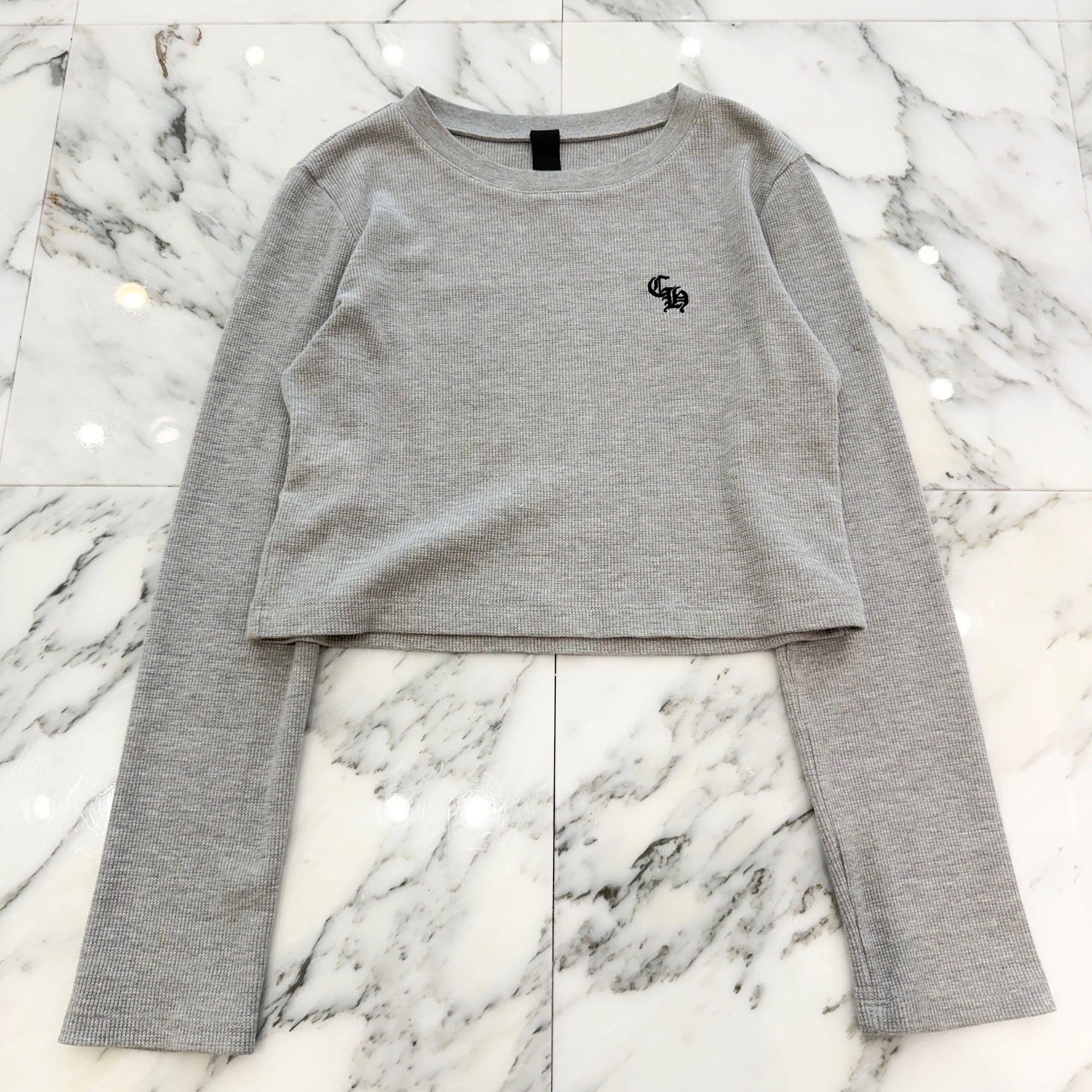 CHROME HEARTS Y NOT CH Embroidery Thermal Long Sleeve Tee Size L クロムハーツ ワイノット CH刺繍 サーマル ロングスリーブTシャツ サイズL