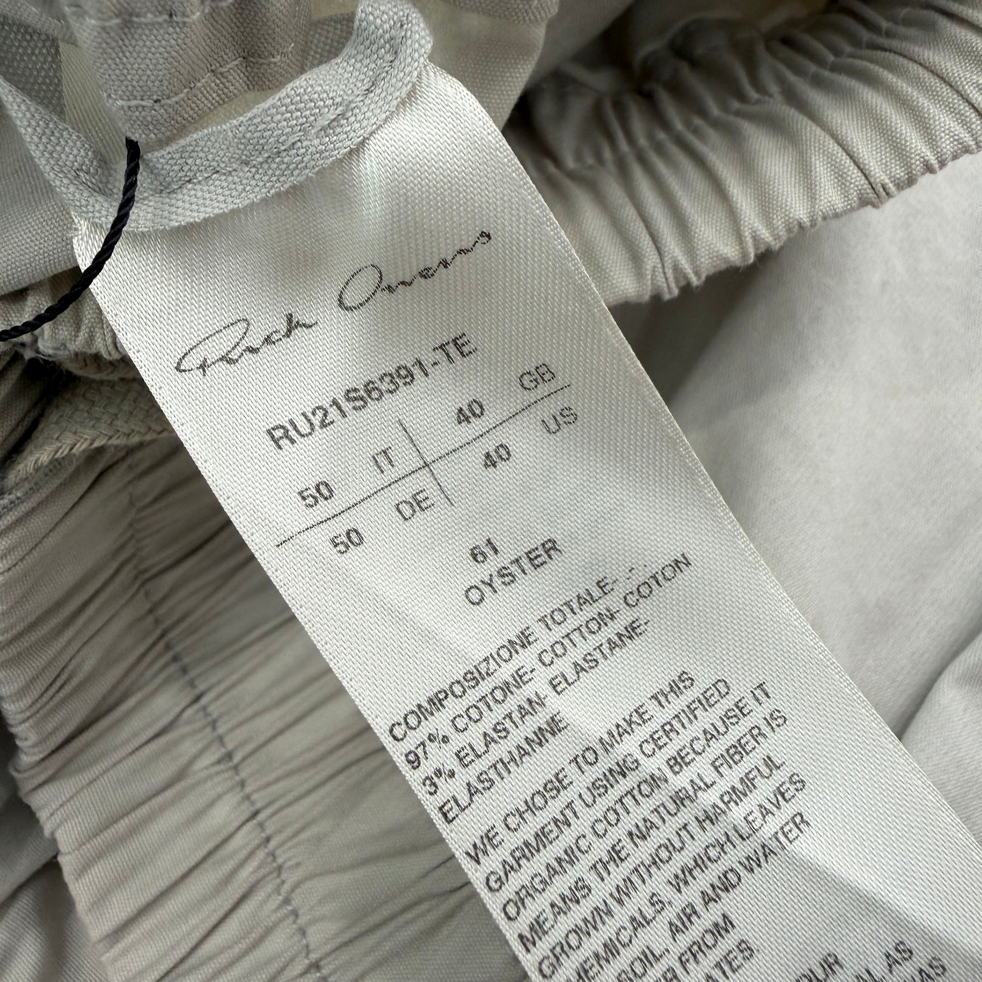 Rick Owens 2021SS Dust Bela Boxers Shorts RU21S6391-TE Size 50 リックオウエンス ダストベラ ボクサーショーツ サイズ50
