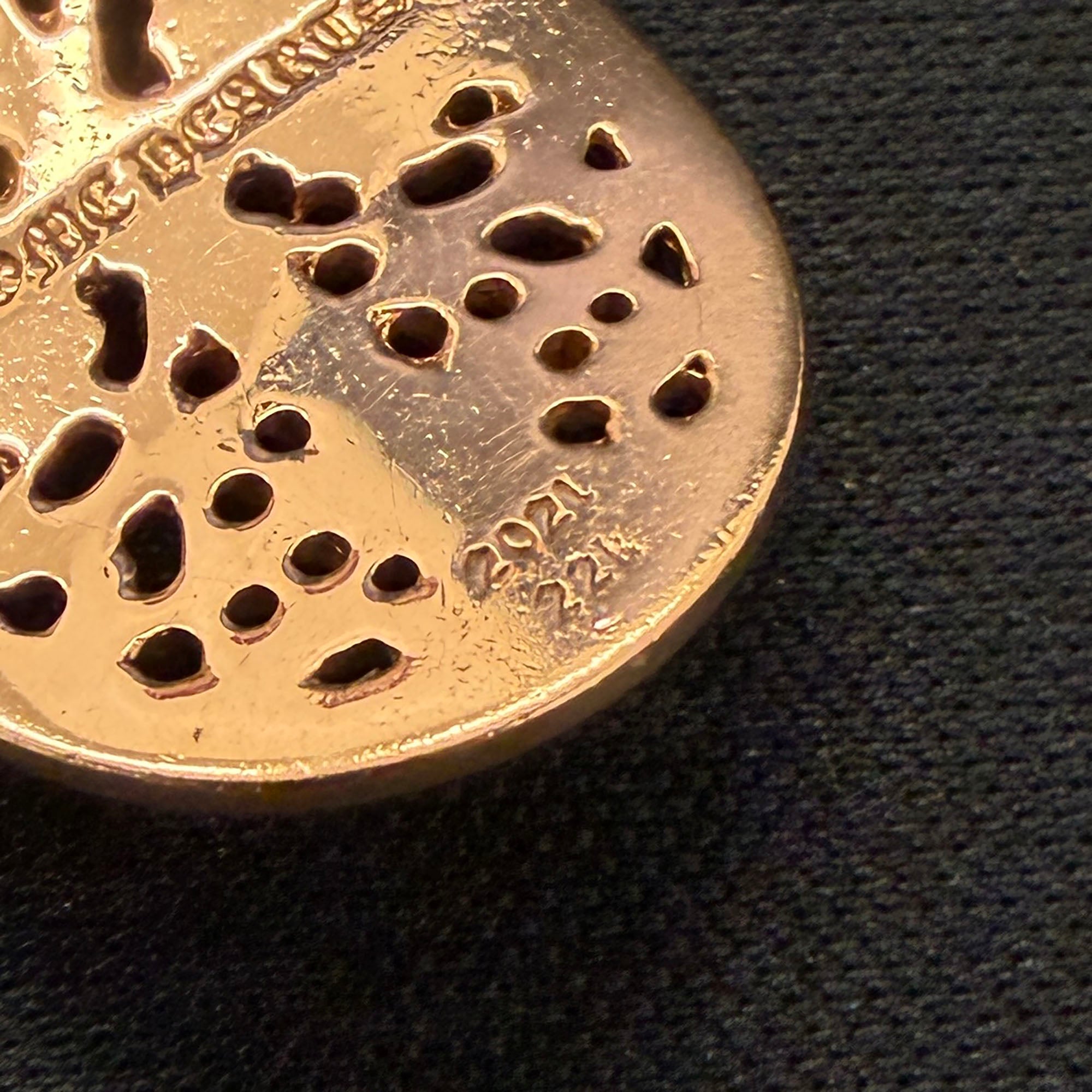 CHROME HEARTS 22K Classic Oval Cross Pendent Top クロムハーツ 22K クラシック オーバルクロス ペンダントトップ