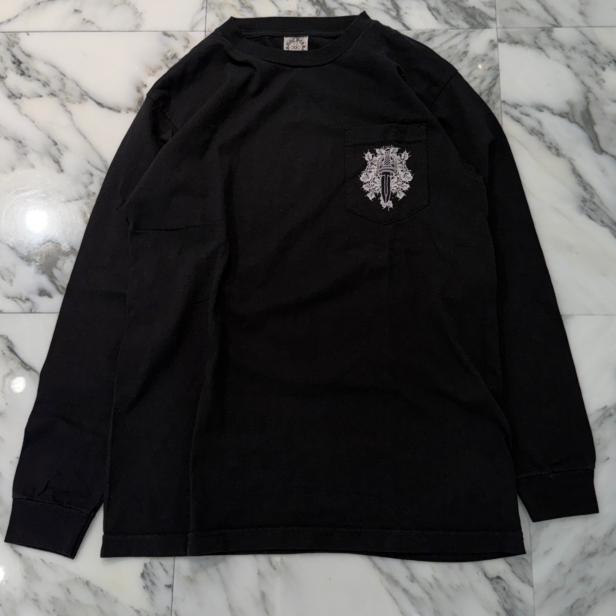 CHROME HEARTS Back Horseshoe Vine Dagger Long Sleeve Tee Size M クロムハーツ バックホースシュー ヴァインダガー ロングスリーブＴシャツ サイズＭ