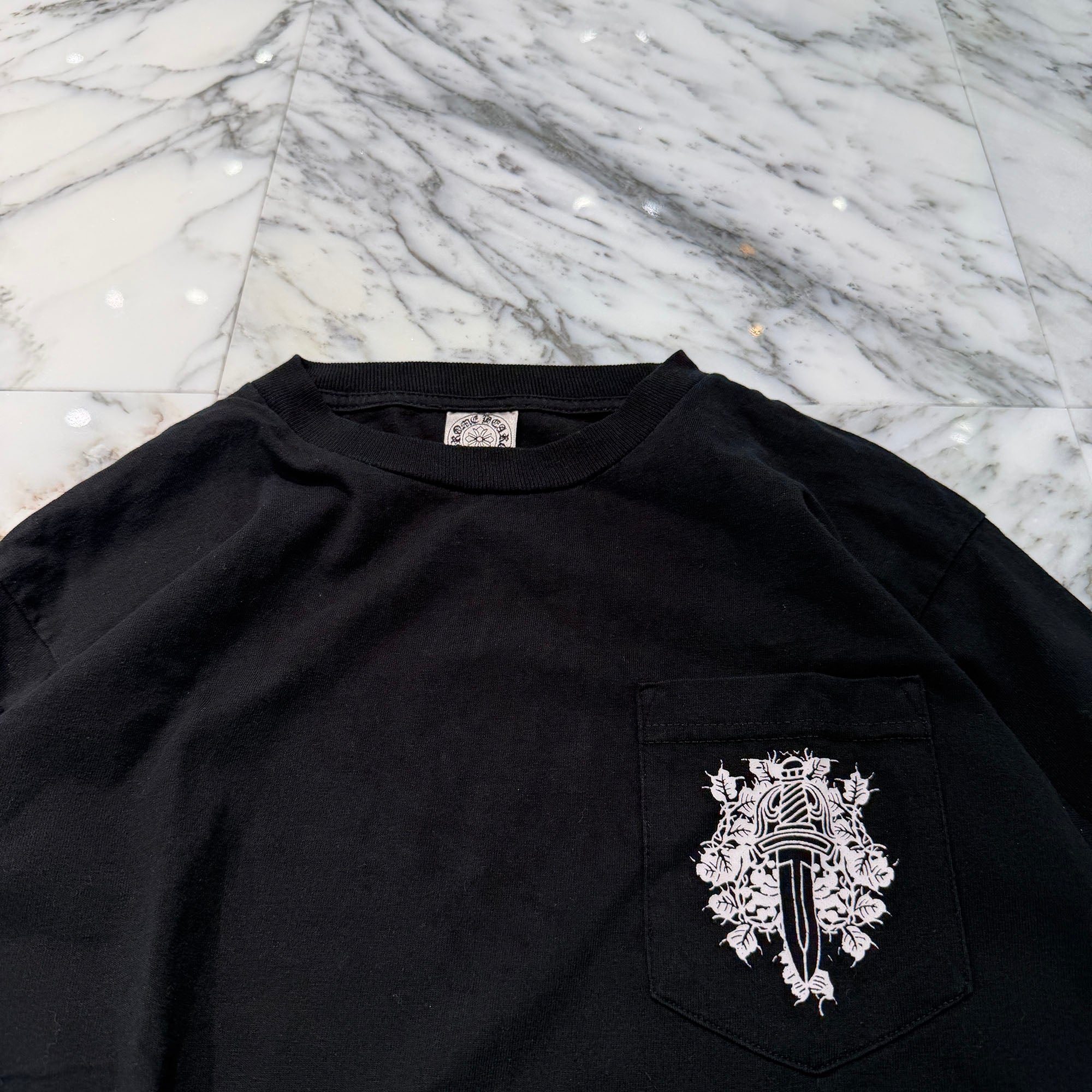 CHROME HEARTS Back Horseshoe Vine Dagger Long Sleeve Tee Size M クロムハーツ バックホースシュー ヴァインダガー ロングスリーブＴシャツ サイズＭ