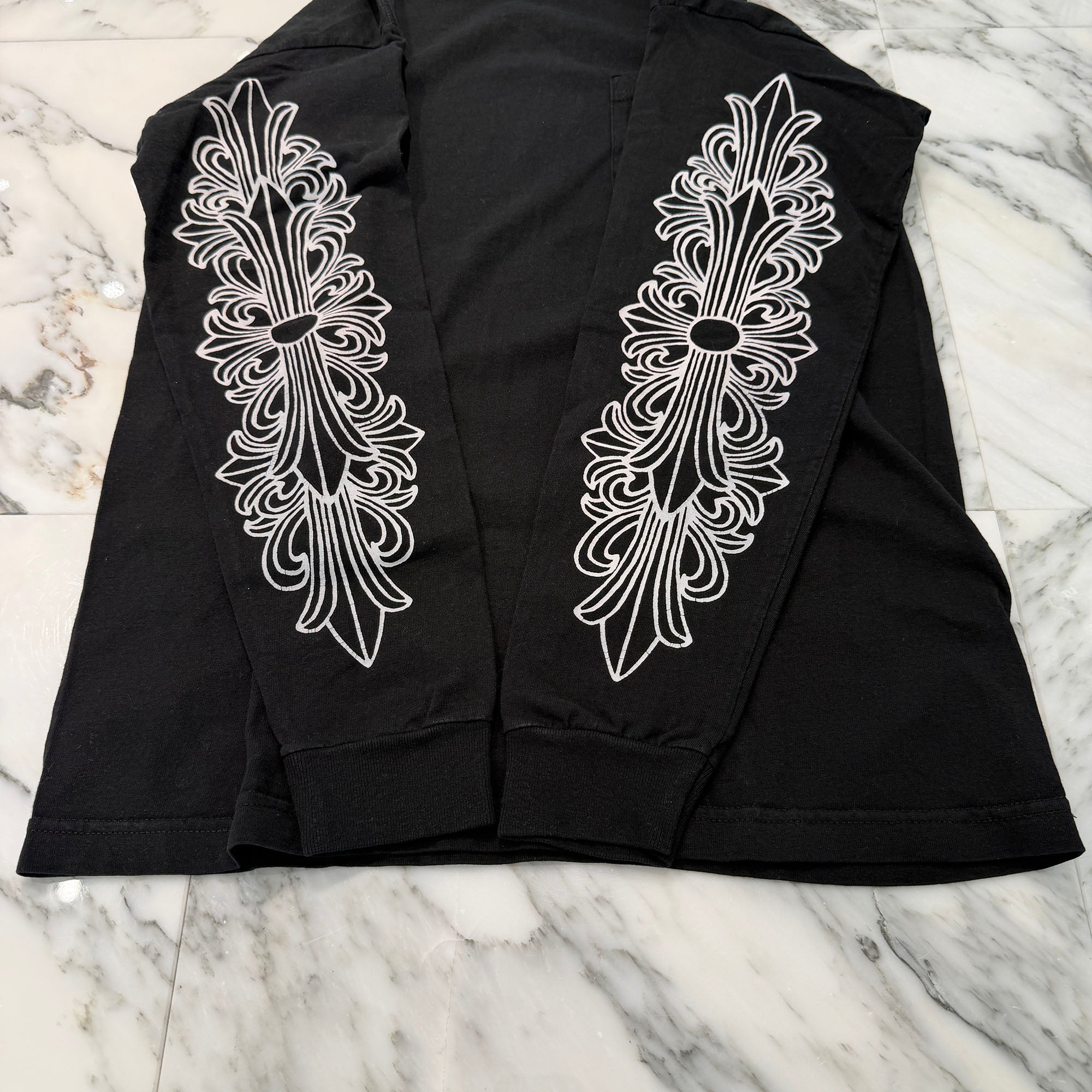 CHROME HEARTS Back Horseshoe Vine Dagger Long Sleeve Tee Size M クロムハーツ バックホースシュー ヴァインダガー ロングスリーブＴシャツ サイズＭ