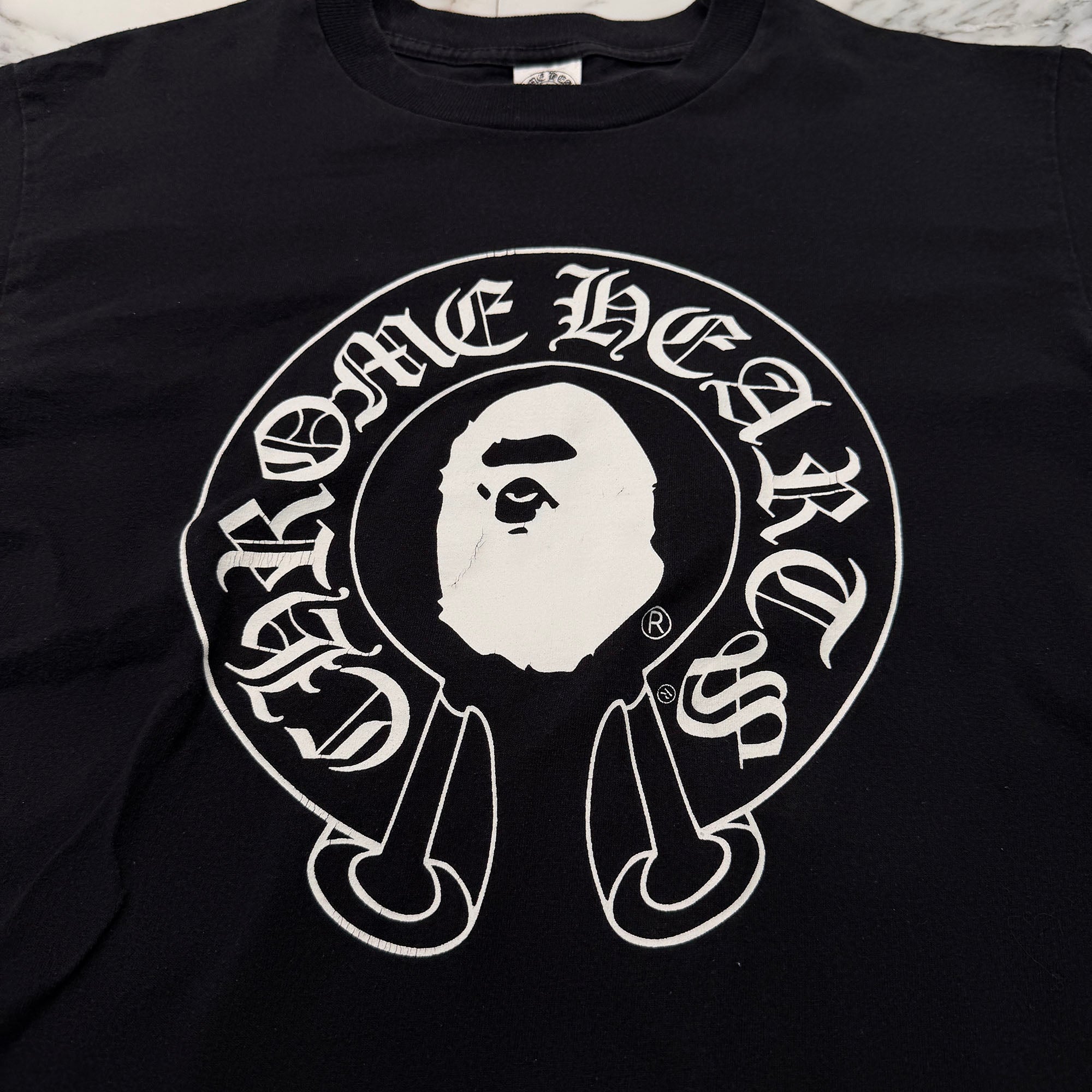 CHROME HEARTS × A BATHING APE Baby Milo Horseshoe Tee Size M クロムハーツ × アベイシングエイプ ベイビーマイロ ホースシュー Tシャツ サイズM