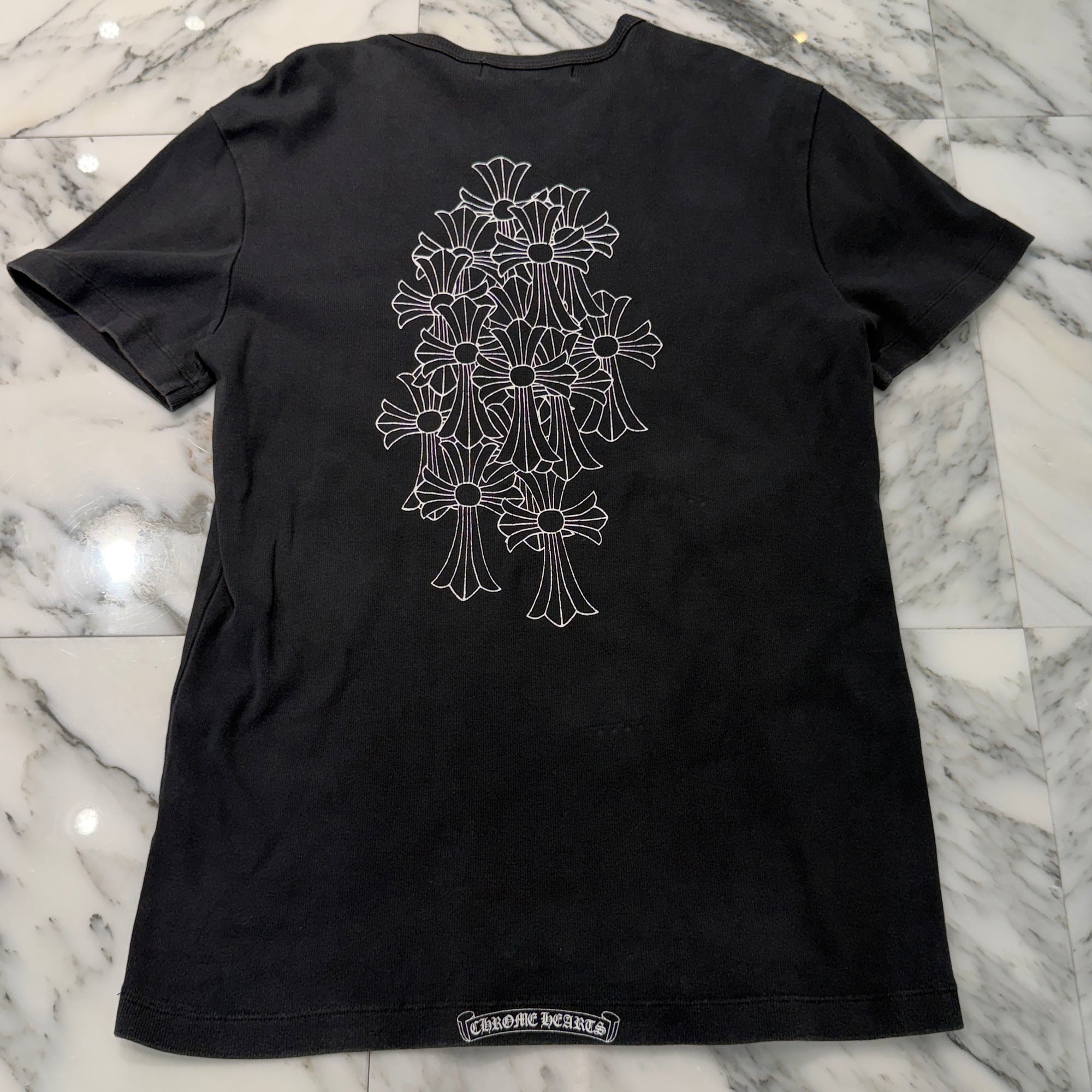 CHROME HEARTS Horseshoe Back Cemetery Cross Print Tee Size L クロムハーツ ホースシュー バックセメタリークロスプリント Tシャツ サイズL
