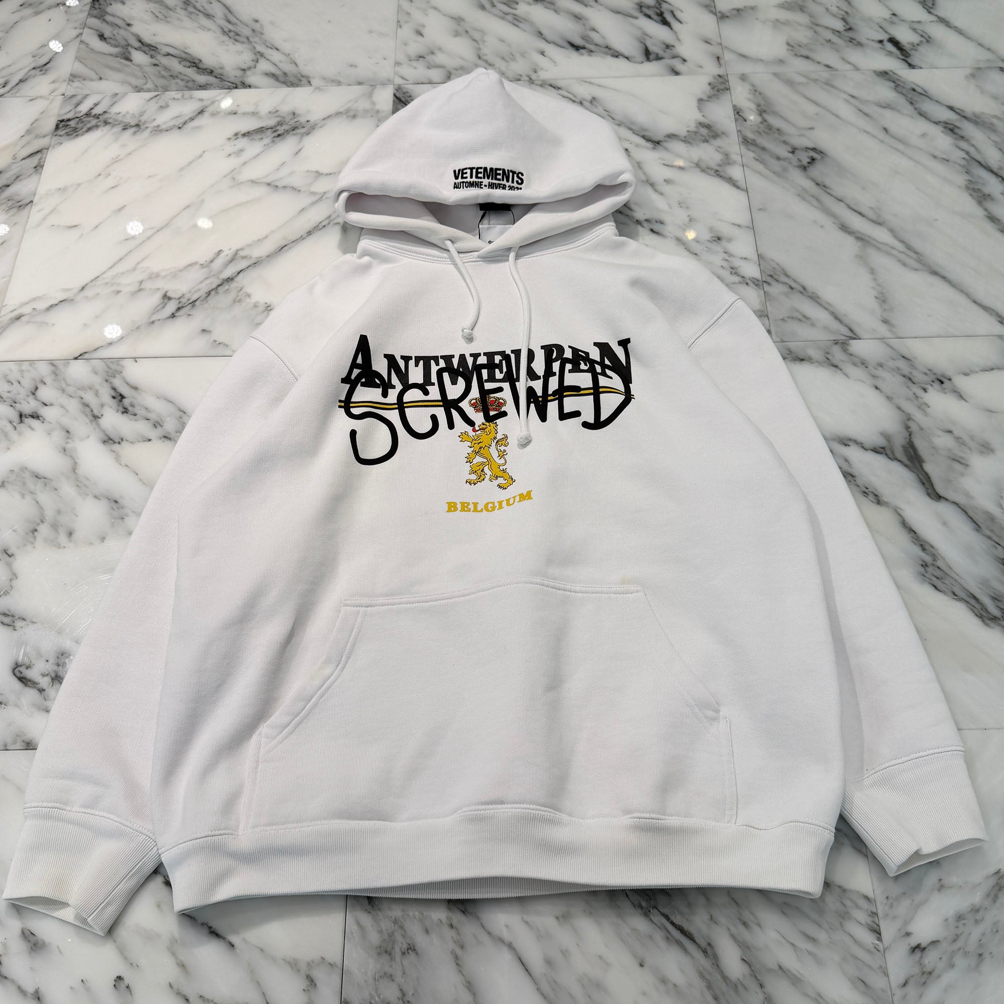 VETEMENTS 2021SS Antwerp Screwed Pullover Hoodie UAH21TR536 Size M ヴェトモン アントワープ スクリュード プルオーバーフーディ サイズM