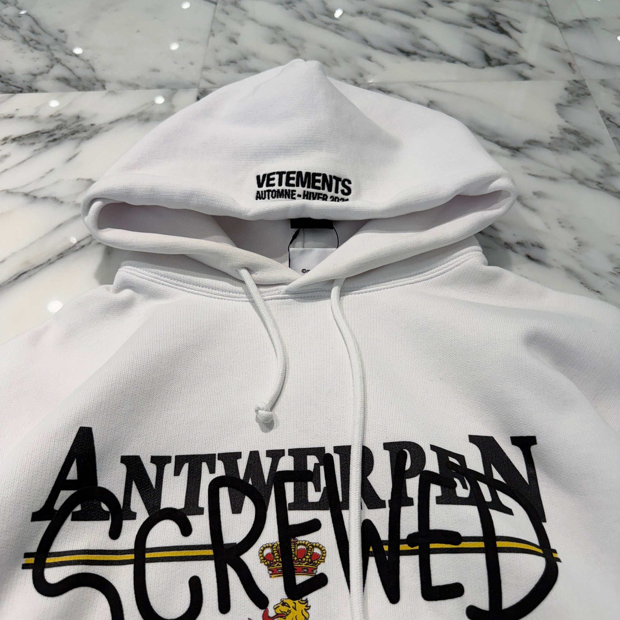 VETEMENTS 2021SS Antwerp Screwed Pullover Hoodie UAH21TR536 Size M ヴェトモン アントワープ スクリュード プルオーバーフーディ サイズM