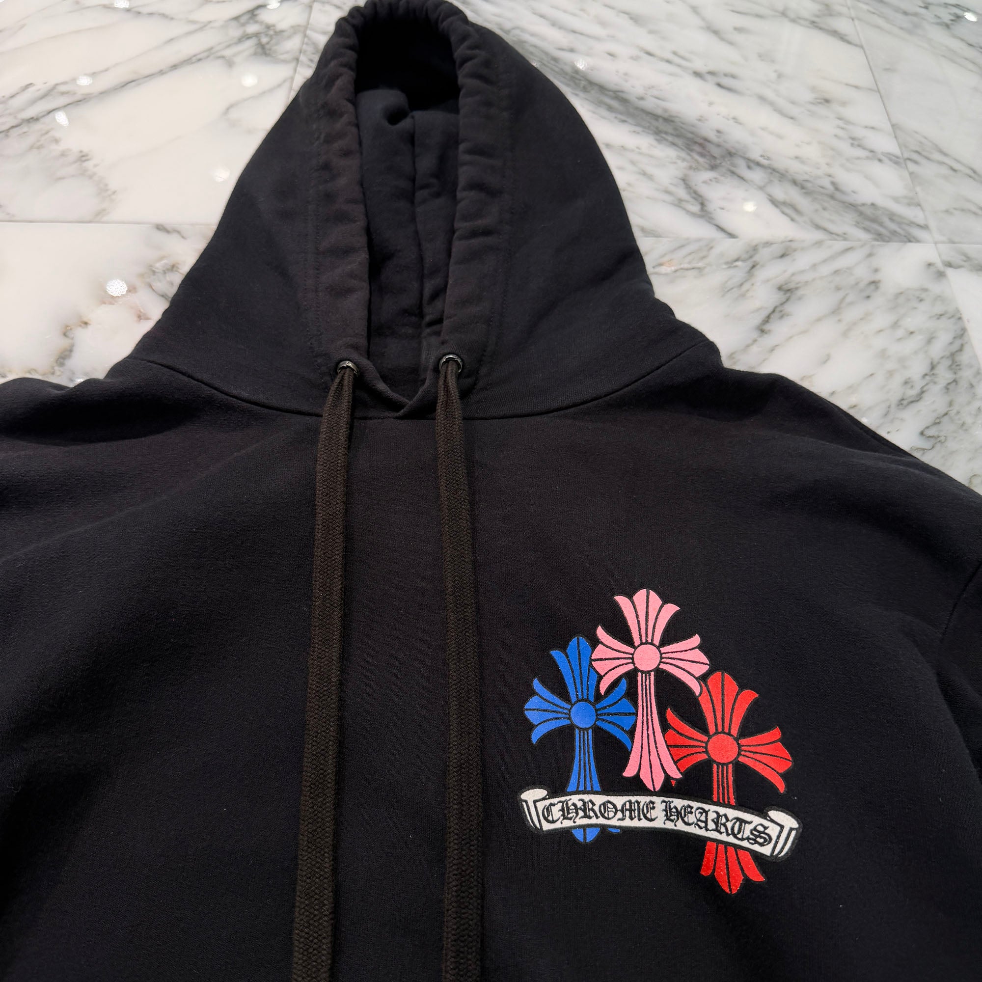 CHROME HEARTS 2021SS MLTCOL CEM CRS Pullover Hoodie Size L クロムハーツ マルチカラー セメタリークロス プルオーバー フーディ サイズL