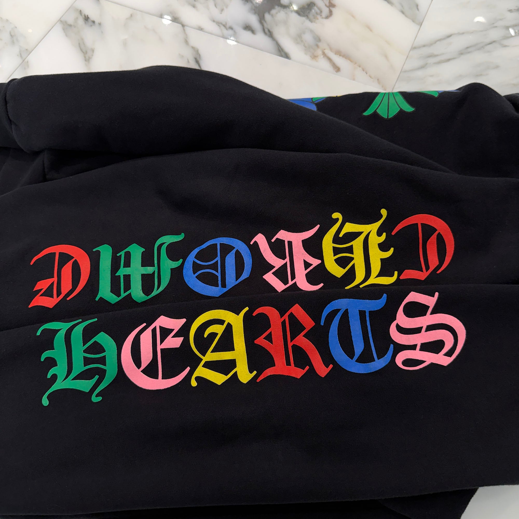 CHROME HEARTS 2021SS MLTCOL CEM CRS Pullover Hoodie Size L クロムハーツ マルチカラー セメタリークロス プルオーバー フーディ サイズL