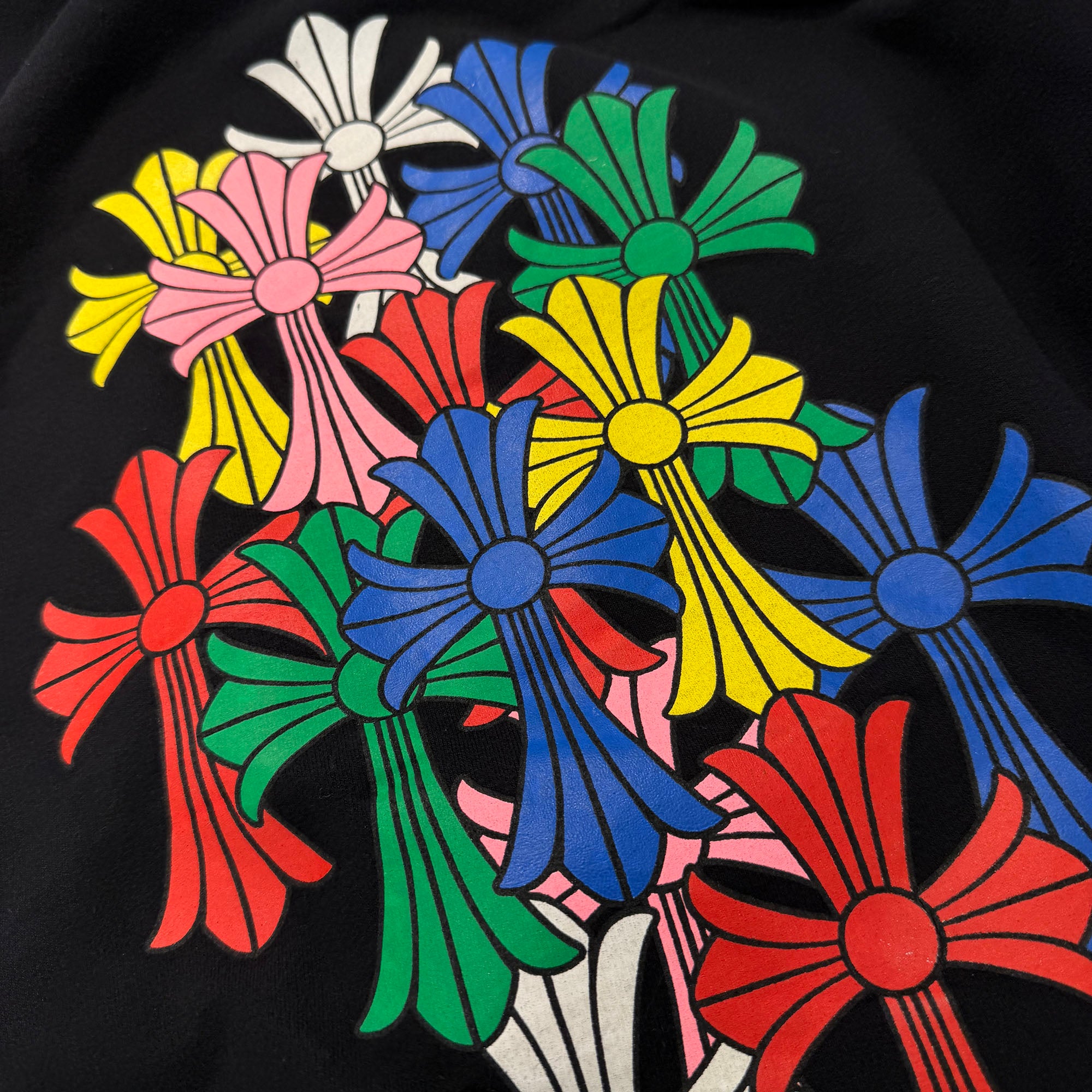 CHROME HEARTS 2021SS MLTCOL CEM CRS Pullover Hoodie Size L クロムハーツ マルチカラー セメタリークロス プルオーバー フーディ サイズL