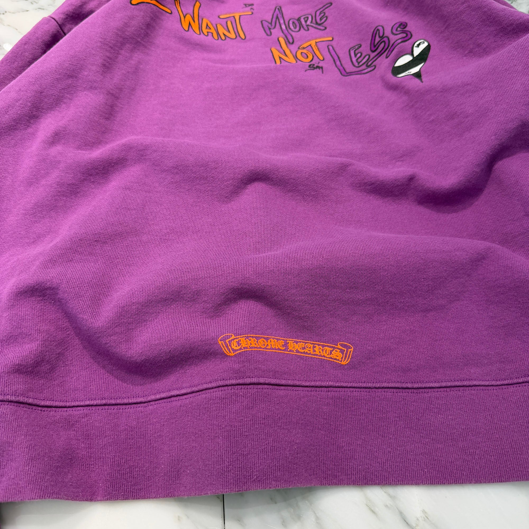 CHROME HEARTS × MATTY BOY 2024AW "I WANT MORE NOT LESS" Pullover Hoodie Size L クロムハーツ × マッティボーイ "アイウォントレス" プルオーバーフーディ サイズL