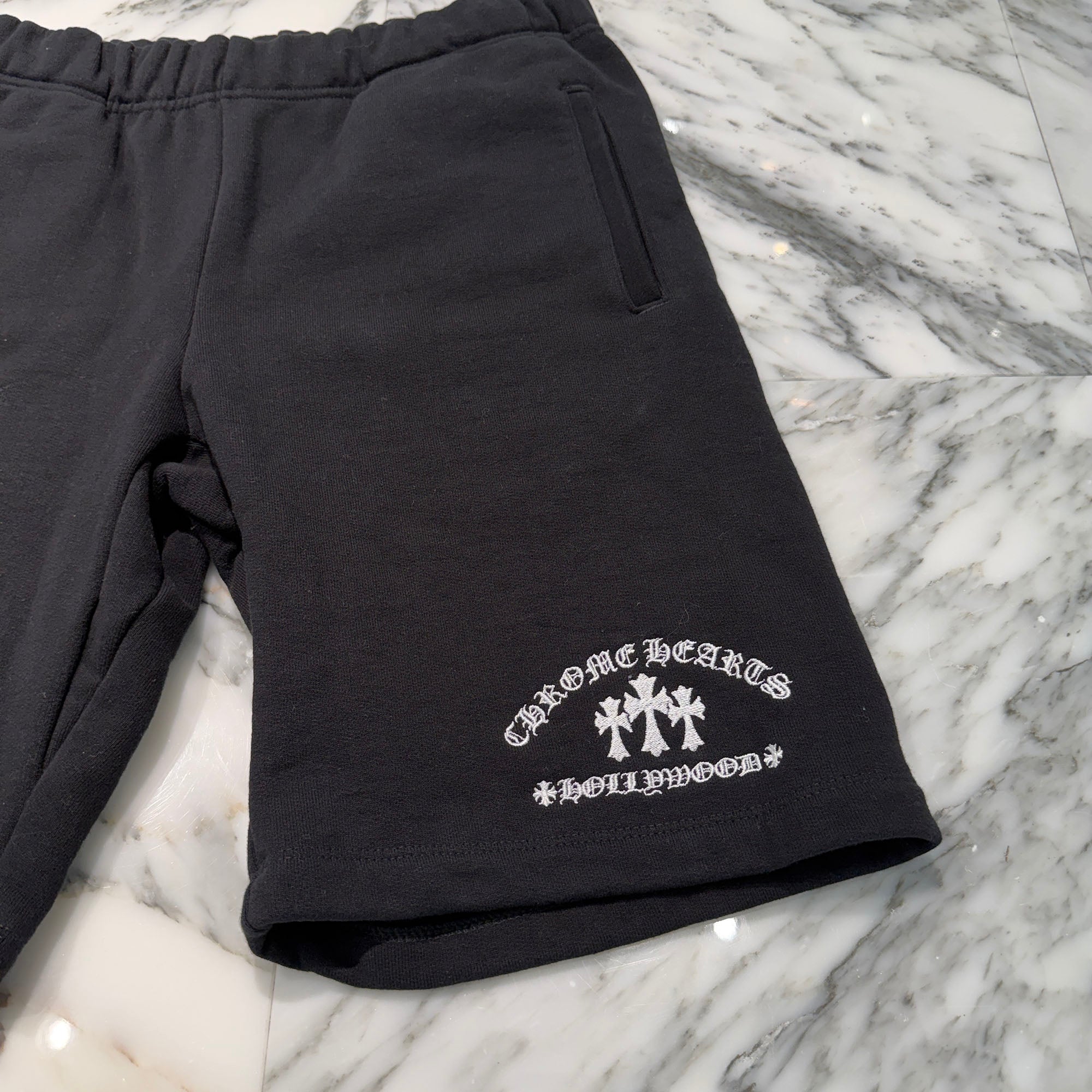 CHROME HEARTS Y NOT King Taco 3 Cemetery Cross Sweat Shorts Size M クロムハーツ ワイノット キングタコ 3セメタリークロス スウェットショーツ ショートパンツ サイズM