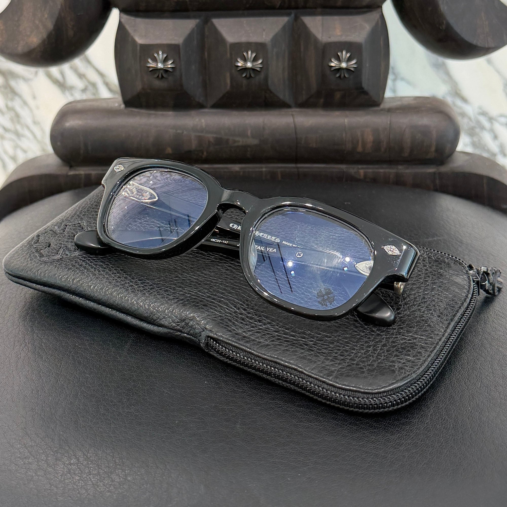CHROME HEARTS JENNA TAIL YEA Sunglasses Size 49口23-142 クロムハーツ ジェナ・テイル・イェー サングラス サイズ49口23-142