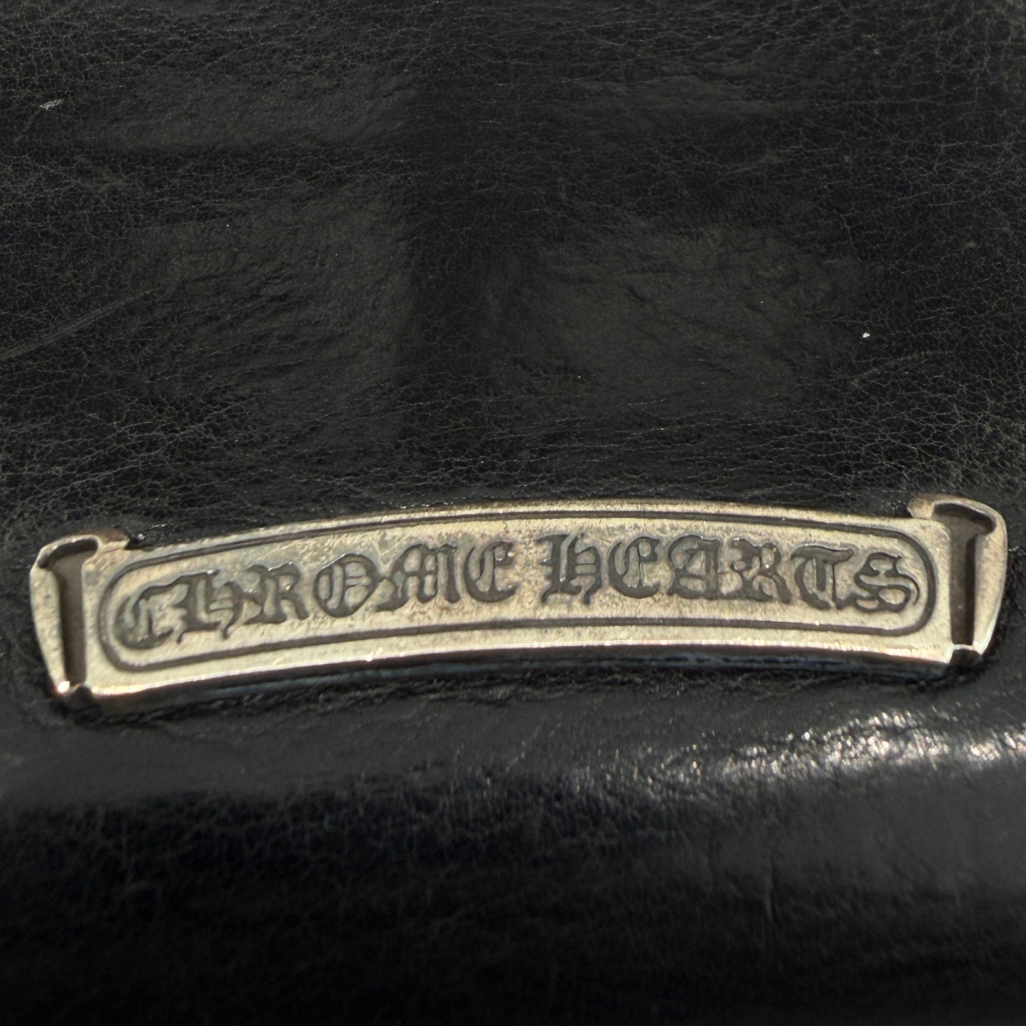 CHROME HEARTS Filigree Plus Leather Patch Round Zip Wallet クロムハーツ フィリグリープラス レザーパッチ ウォレット