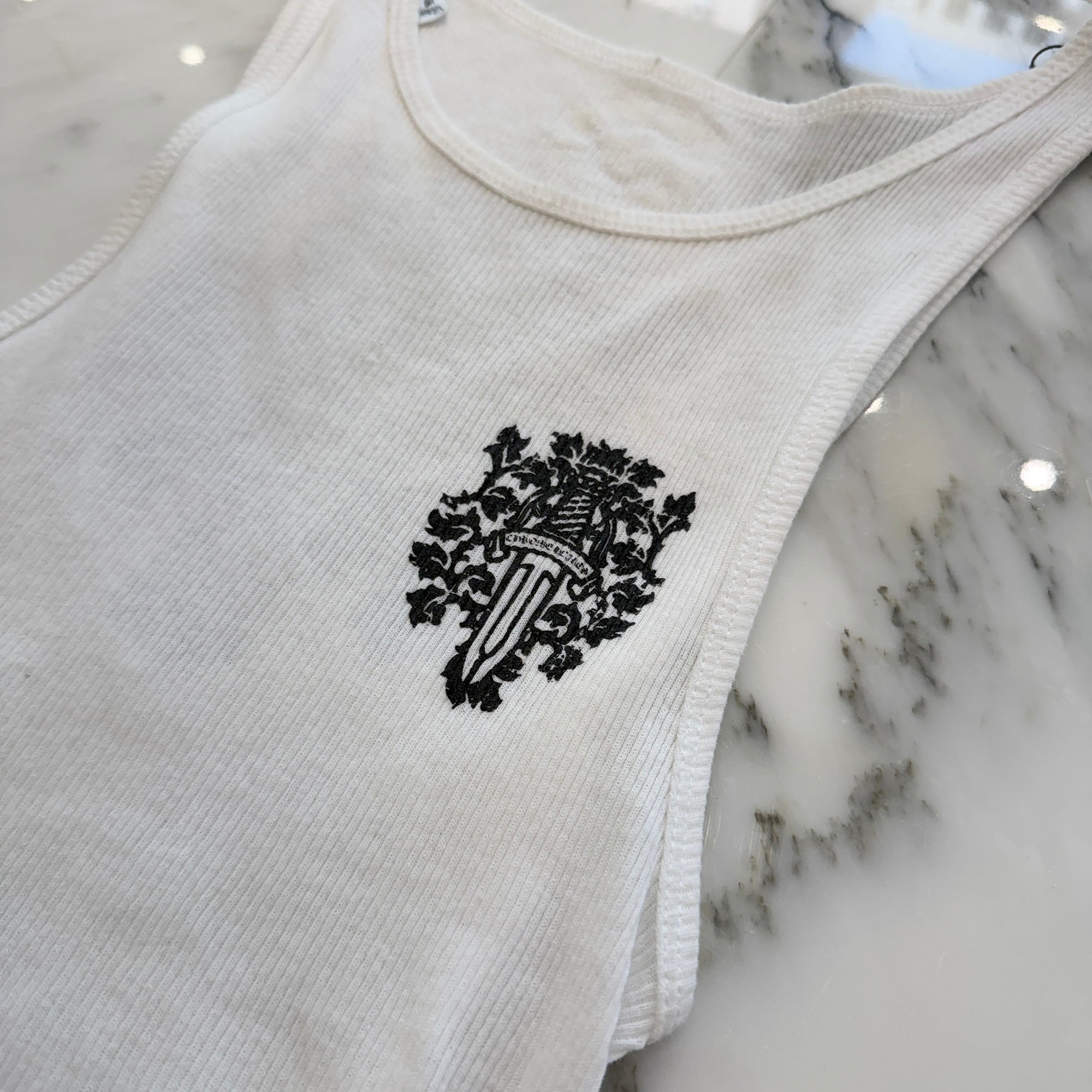 CHROME HEARTS Vine Dagger Print Tank Top Size M クロムハーツ ヴァインダガープリント タンクトップ サイズM