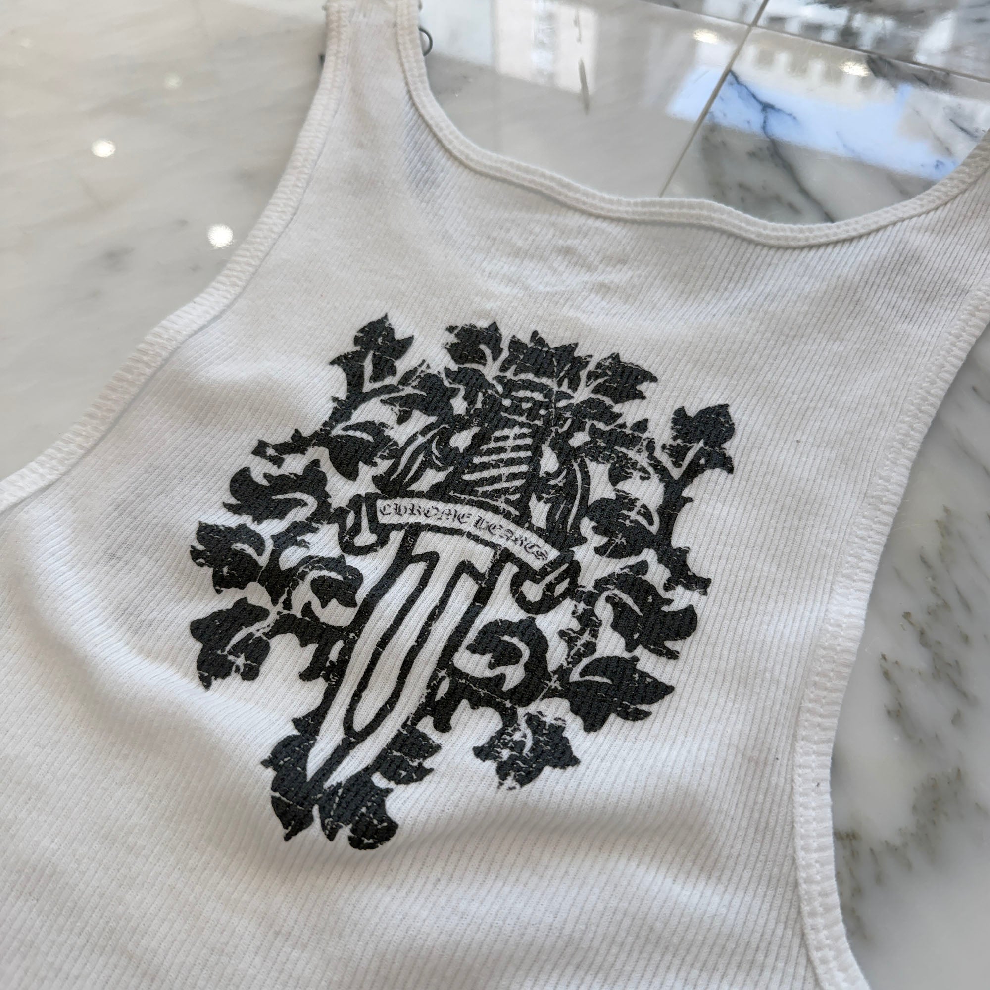 CHROME HEARTS Vine Dagger Print Tank Top Size M クロムハーツ ヴァインダガープリント タンクトップ サイズM