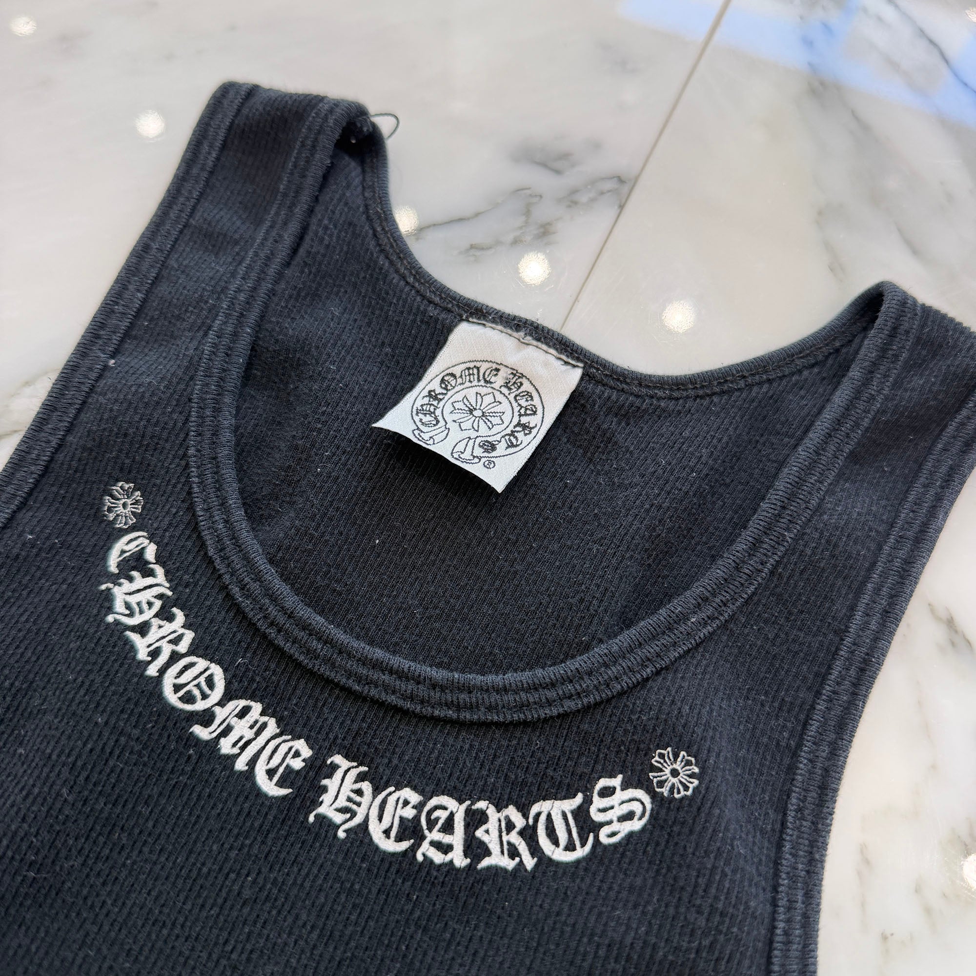 CHROME HEARTS Neck Logo Fuck You Print Tank Top クロムハーツ ネックロゴ ファックユー プリントタンクトップ