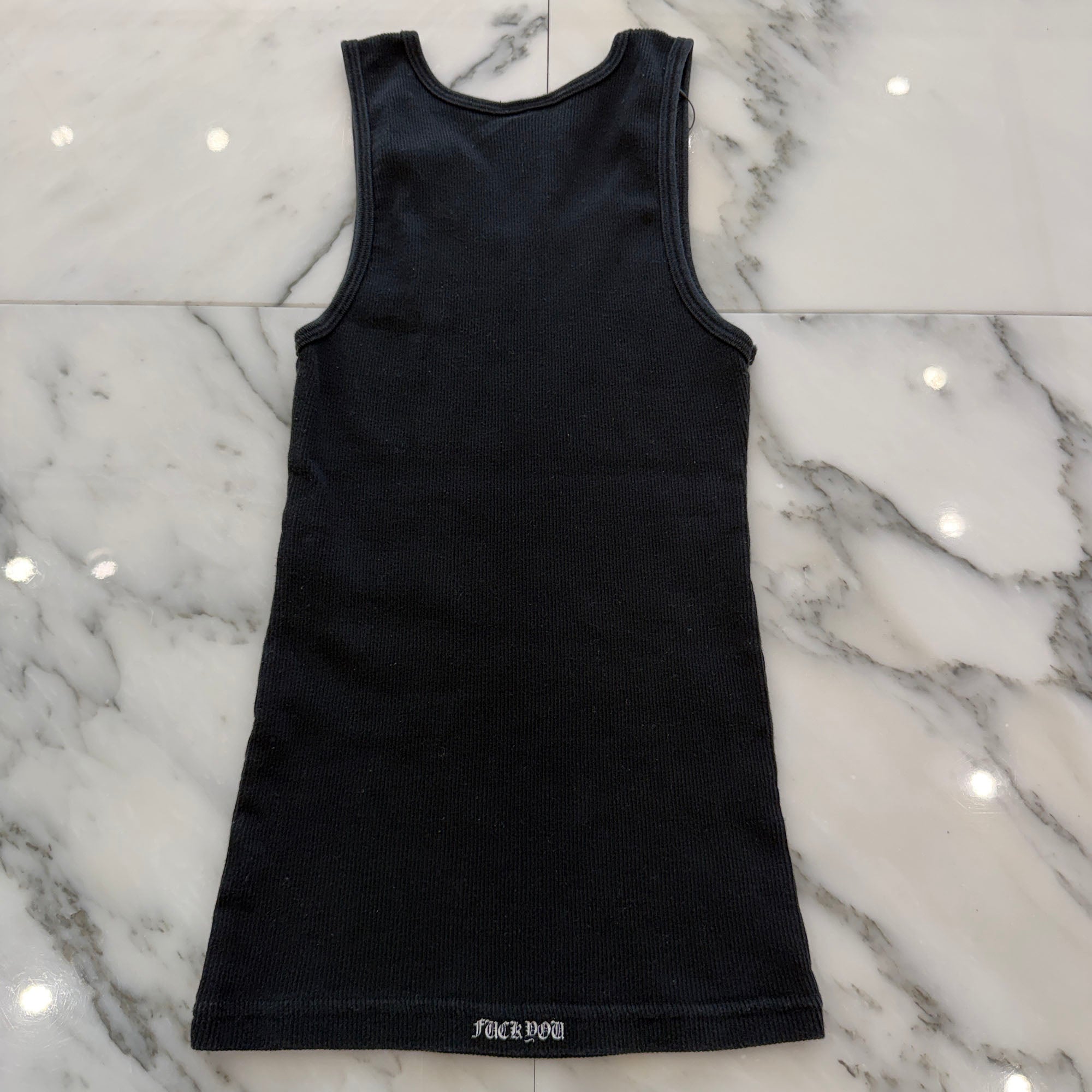 CHROME HEARTS Neck Logo Fuck You Print Tank Top クロムハーツ ネックロゴ ファックユー プリントタンクトップ