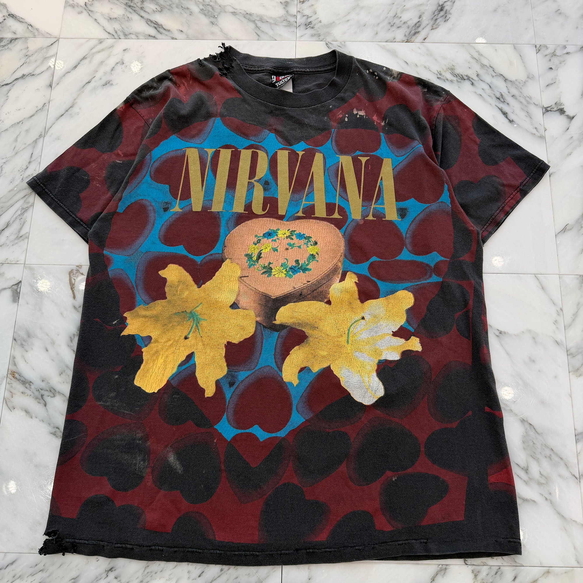 Vintage 90's NIRVANA "Heart Shaped Box" Giant S/S Tee Size XL ヴィンテージ 90's ニルバーナ ハート・シェイプト・ボックス ジャイアント社製 Tシャツ サイズXL