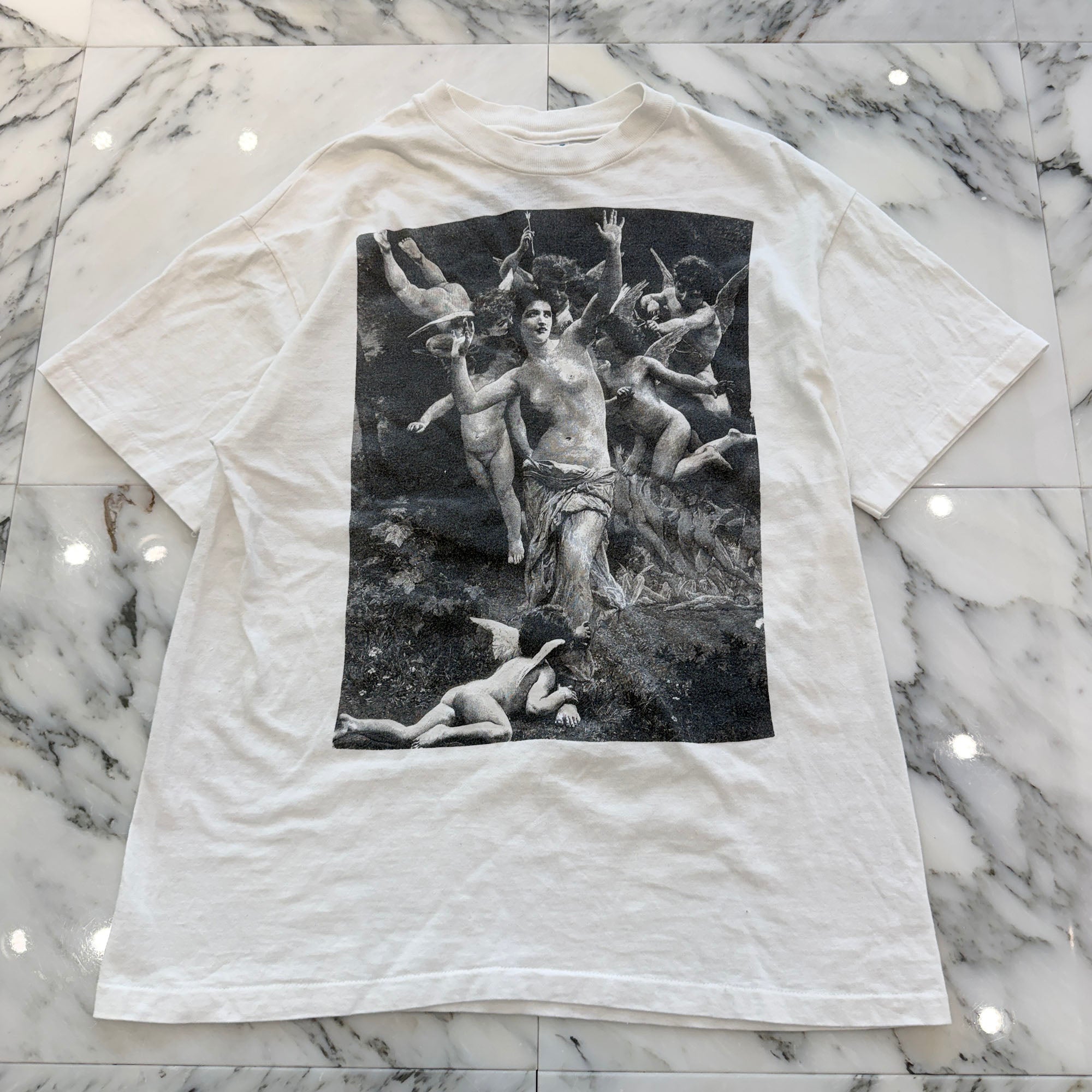 Vintage 90's William Adolphe Bouguereau "Invasion" Hanes S/S Tee Size L ヴィンテージ 90's ウィリアム・アドルフ・ブグロー "侵略" ヘインズ社製 Tシャツ サイズL