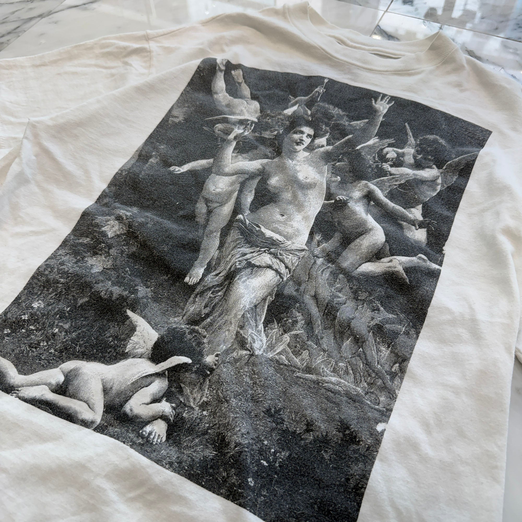 Vintage 90's William Adolphe Bouguereau "Invasion" Hanes S/S Tee Size L ヴィンテージ 90's ウィリアム・アドルフ・ブグロー "侵略" ヘインズ社製 Tシャツ サイズL