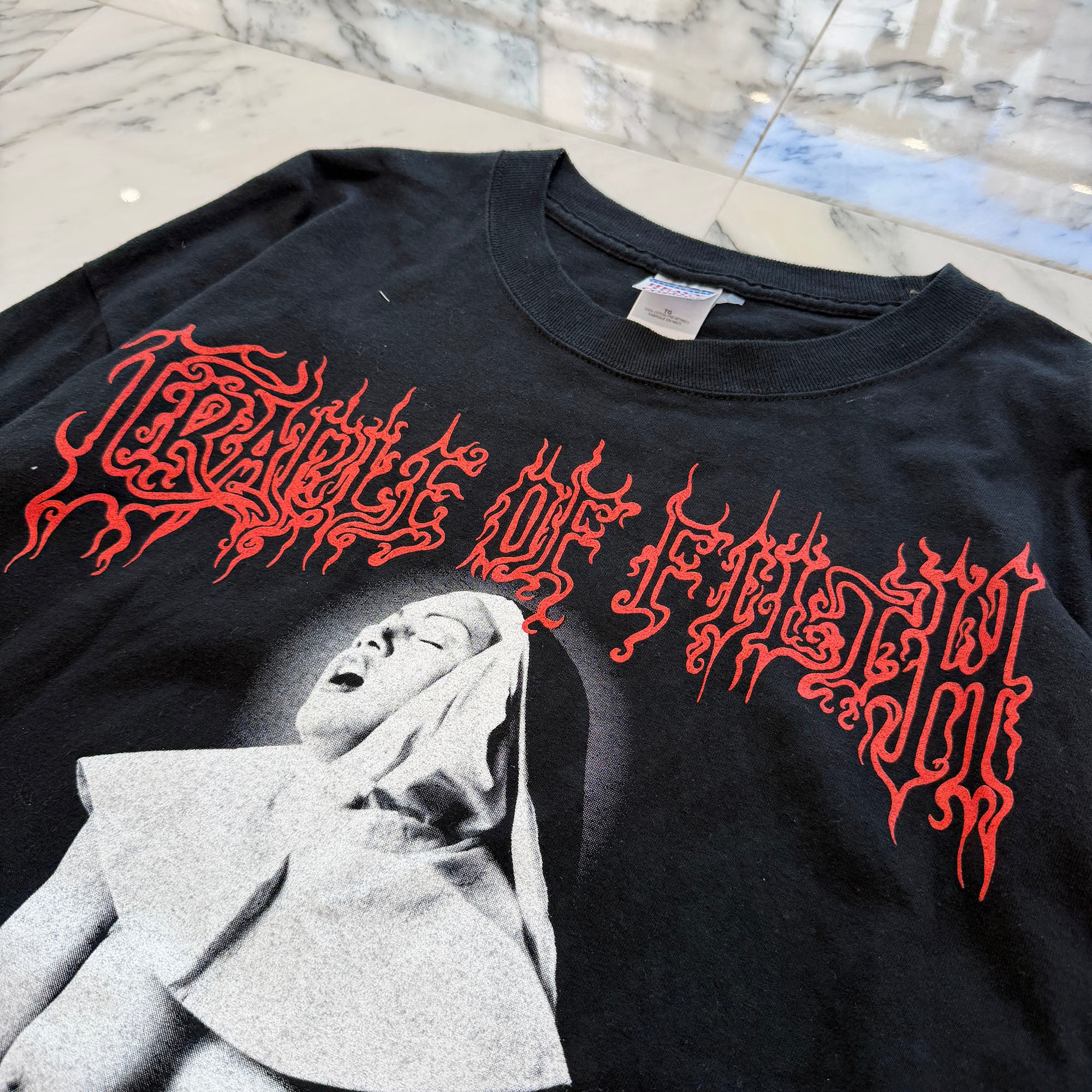 Vintage 90's Cradle Of Filth "VESTAL MASTURBATION" GILDAN L/S Tee Size XL ヴィンテージ 90's クレイドルオブフィルス "ベスタル・マスターベーション" ギルダン社製 ロングスリーブTシャツ サイズXL