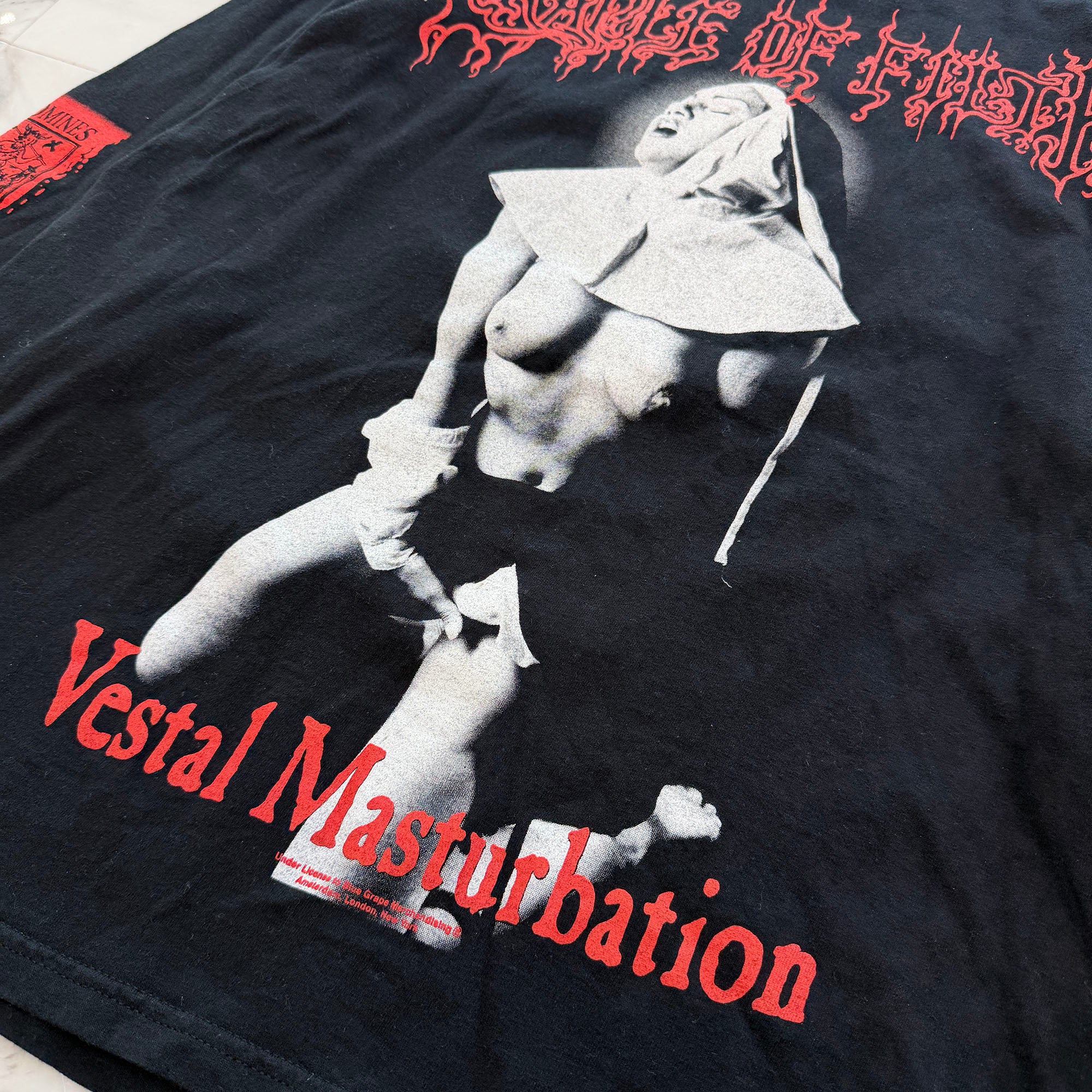 Vintage 90's Cradle Of Filth "VESTAL MASTURBATION" GILDAN L/S Tee Size XL ヴィンテージ 90's クレイドルオブフィルス "ベスタル・マスターベーション" ギルダン社製 ロングスリーブTシャツ サイズXL