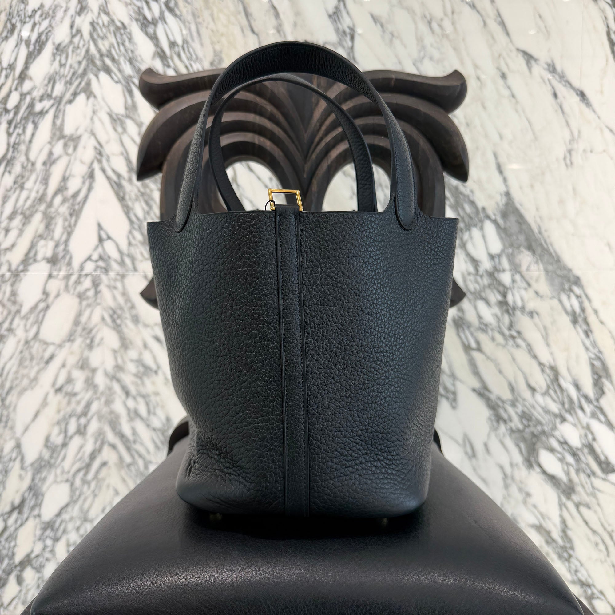 HERMES Picotin Lock MM "NOIR" W刻印 エルメス ピコタンロック MM "ノワール" W刻印