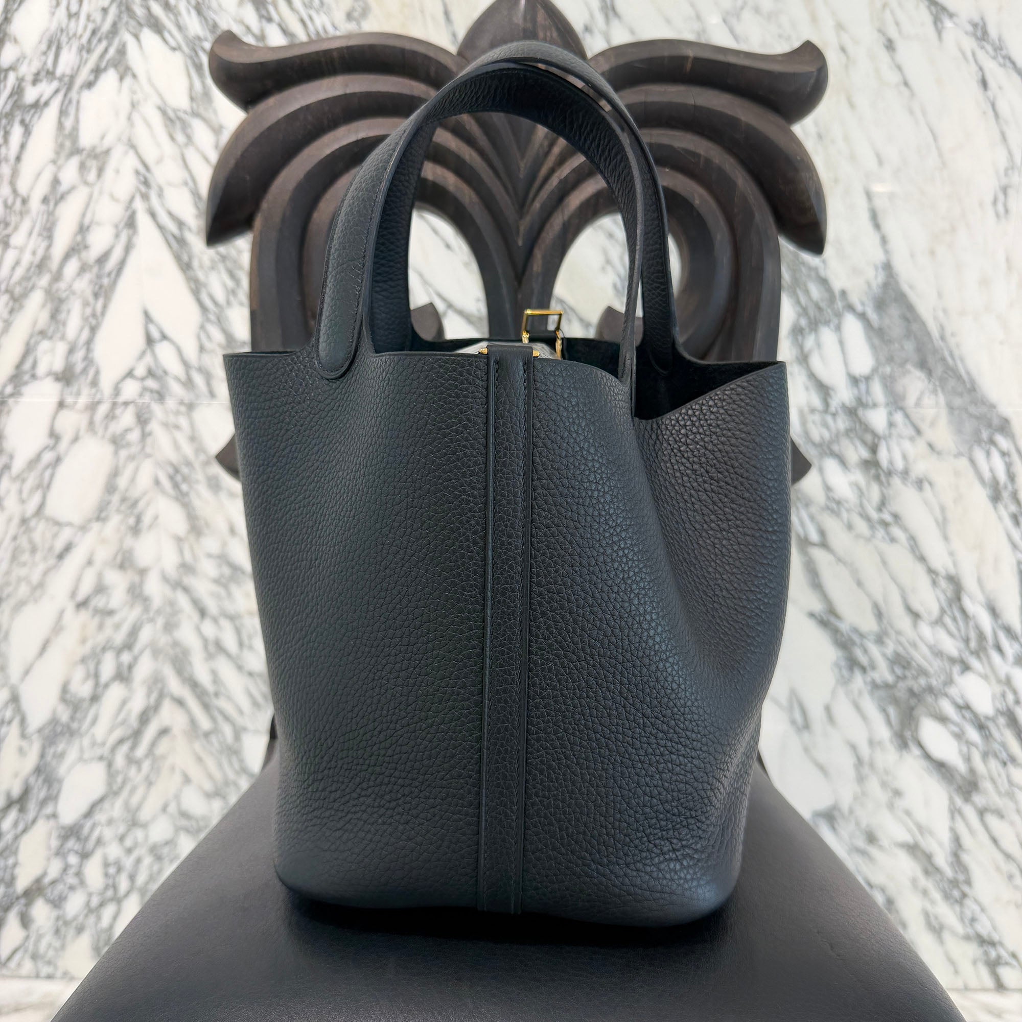 HERMES Picotin Lock MM "NOIR" W刻印 エルメス ピコタンロック MM "ノワール" W刻印