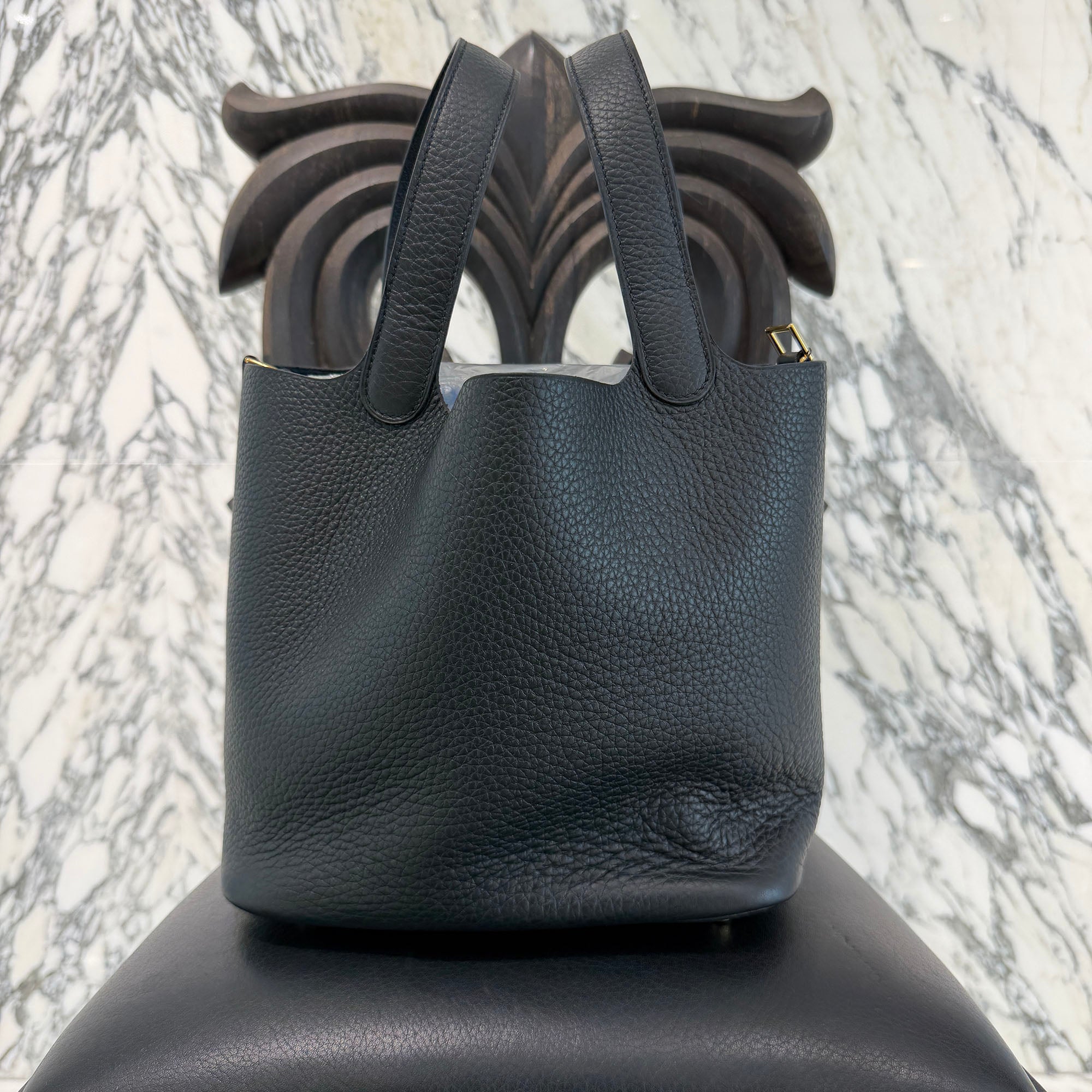 HERMES Picotin Lock MM "NOIR" W刻印 エルメス ピコタンロック MM "ノワール" W刻印
